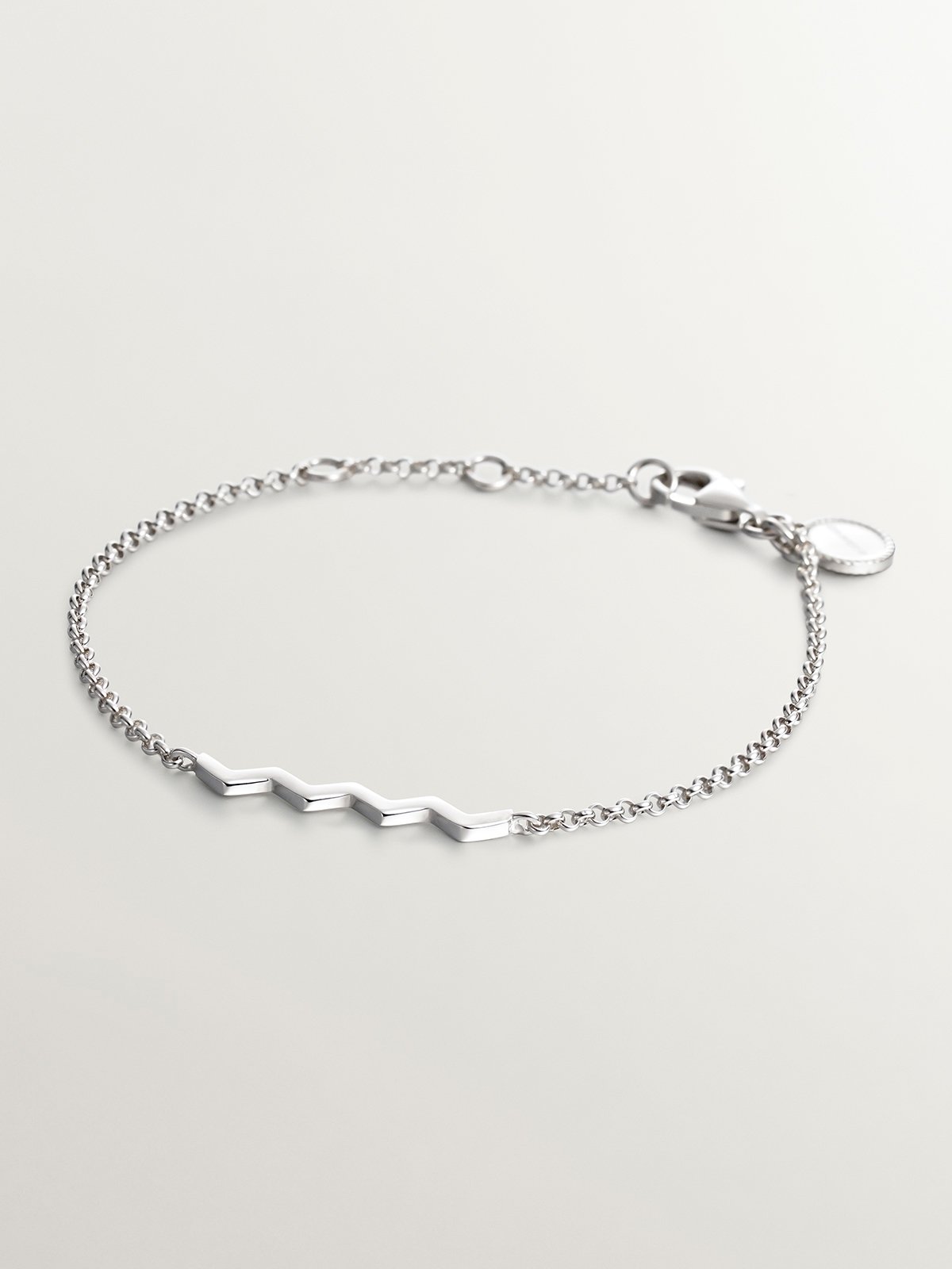 925 Silver bracelet with zigzag
