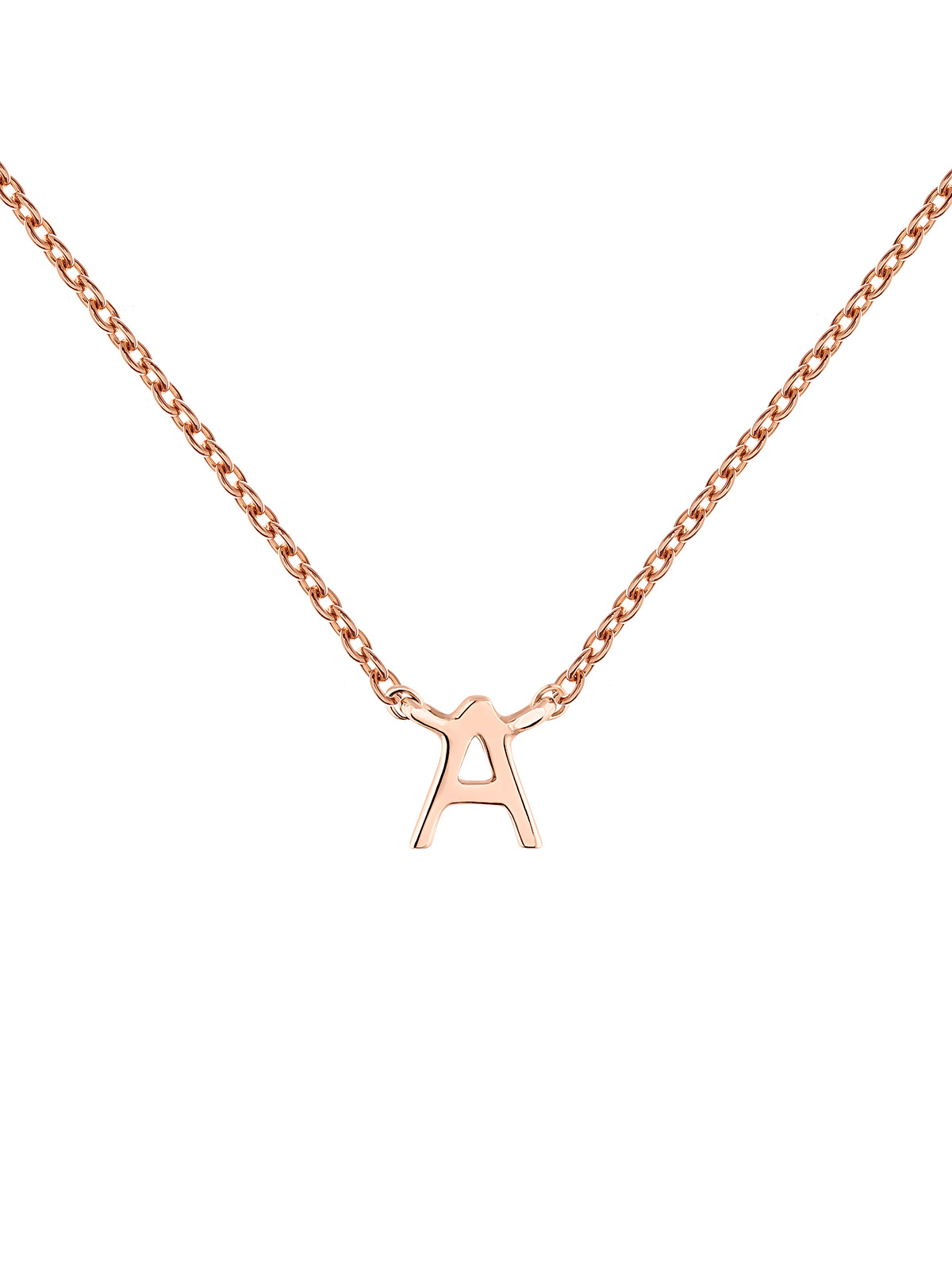 Rose gold Initial A necklace , J04382-03-A, mainproduct