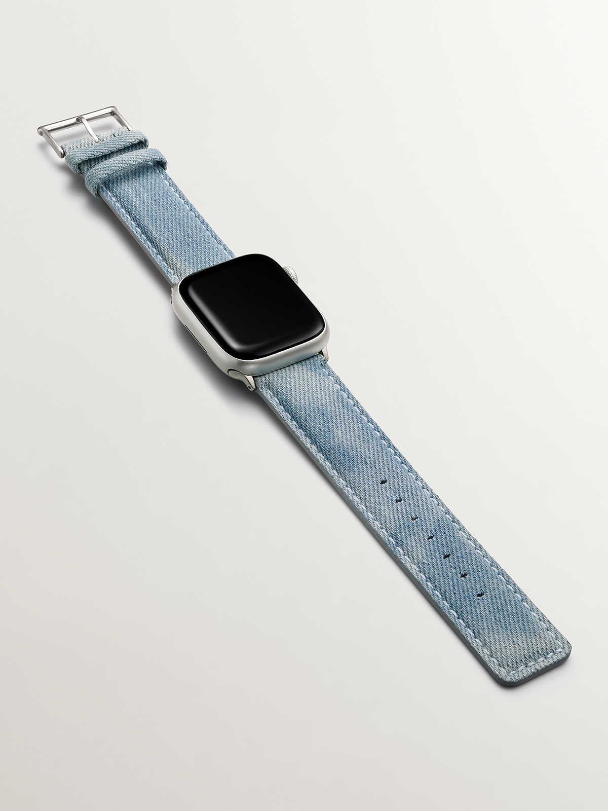 Correa para Apple Watch de cuero azul con acabado vaquero