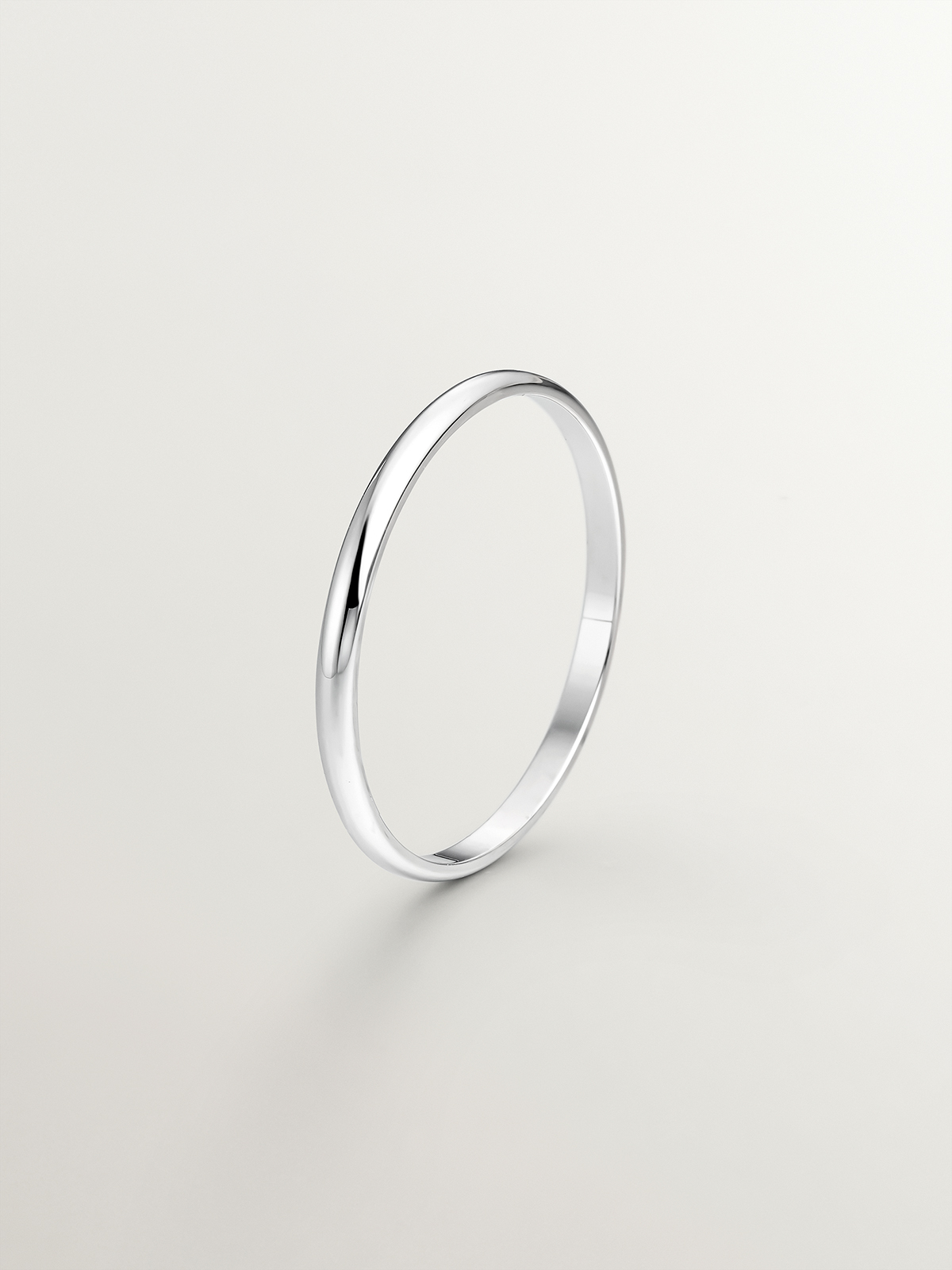 Alliance demi-ronde en or blanc 1,70 mm