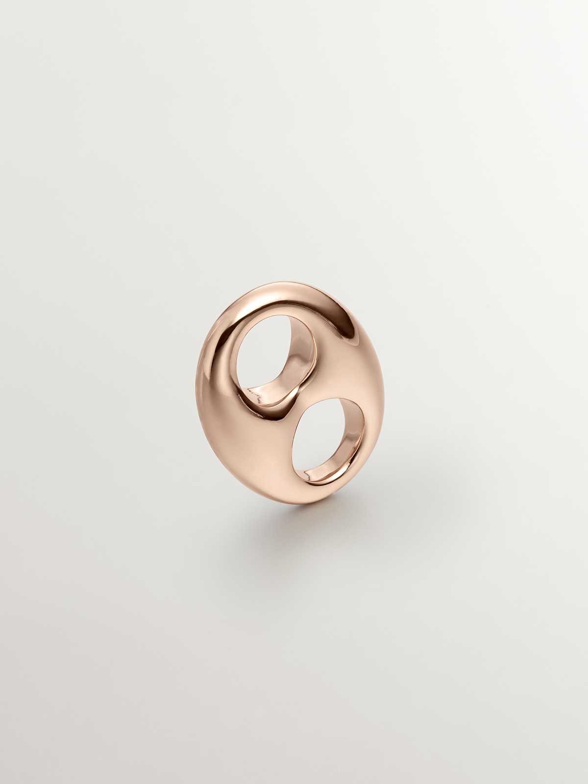 925 silver charm bathed in 18k rose gold