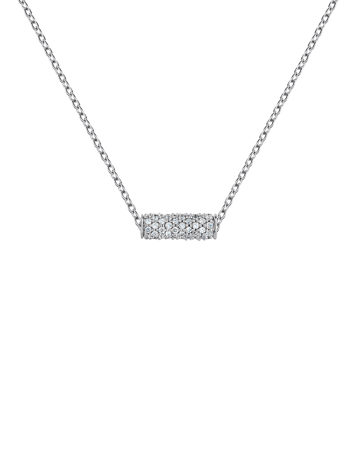 18 kt White Gold Diamond Chain Necklace