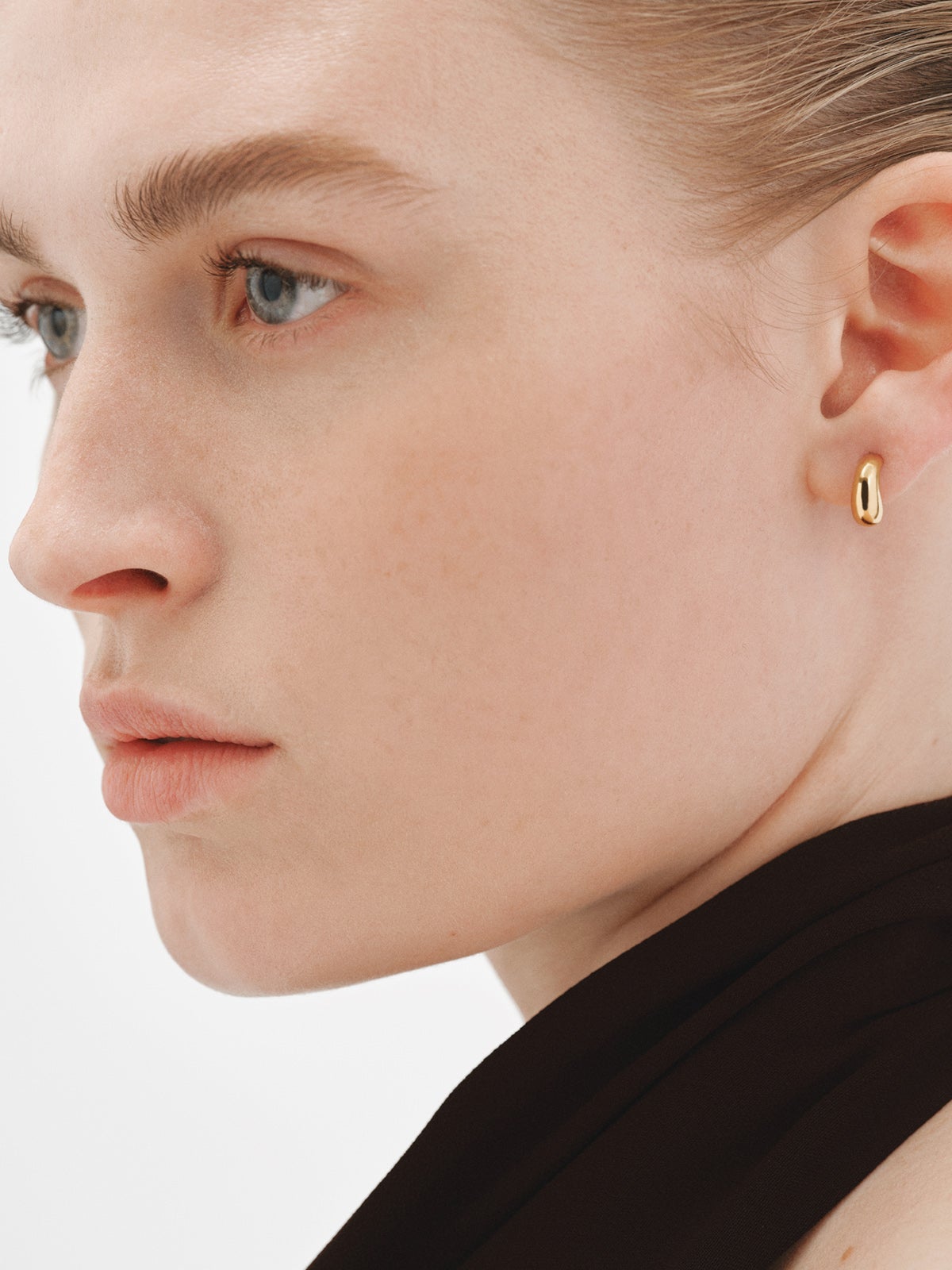 Pendientes de aro de plata 925 bañada en oro amarillo de 18K 