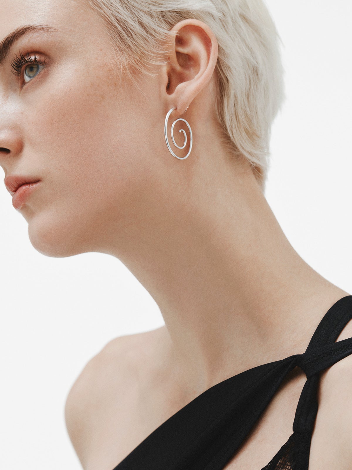925 silver spiral earrings