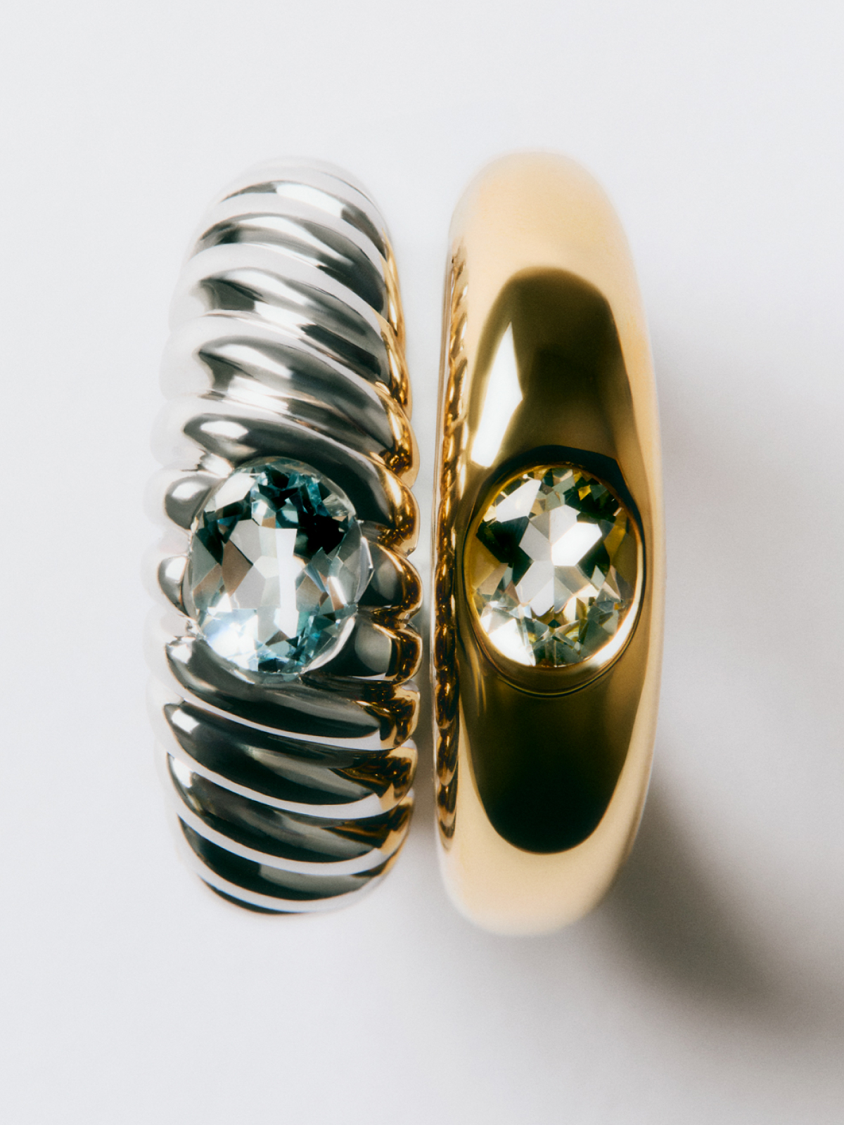 Look Elúa Bombé bicolor rings