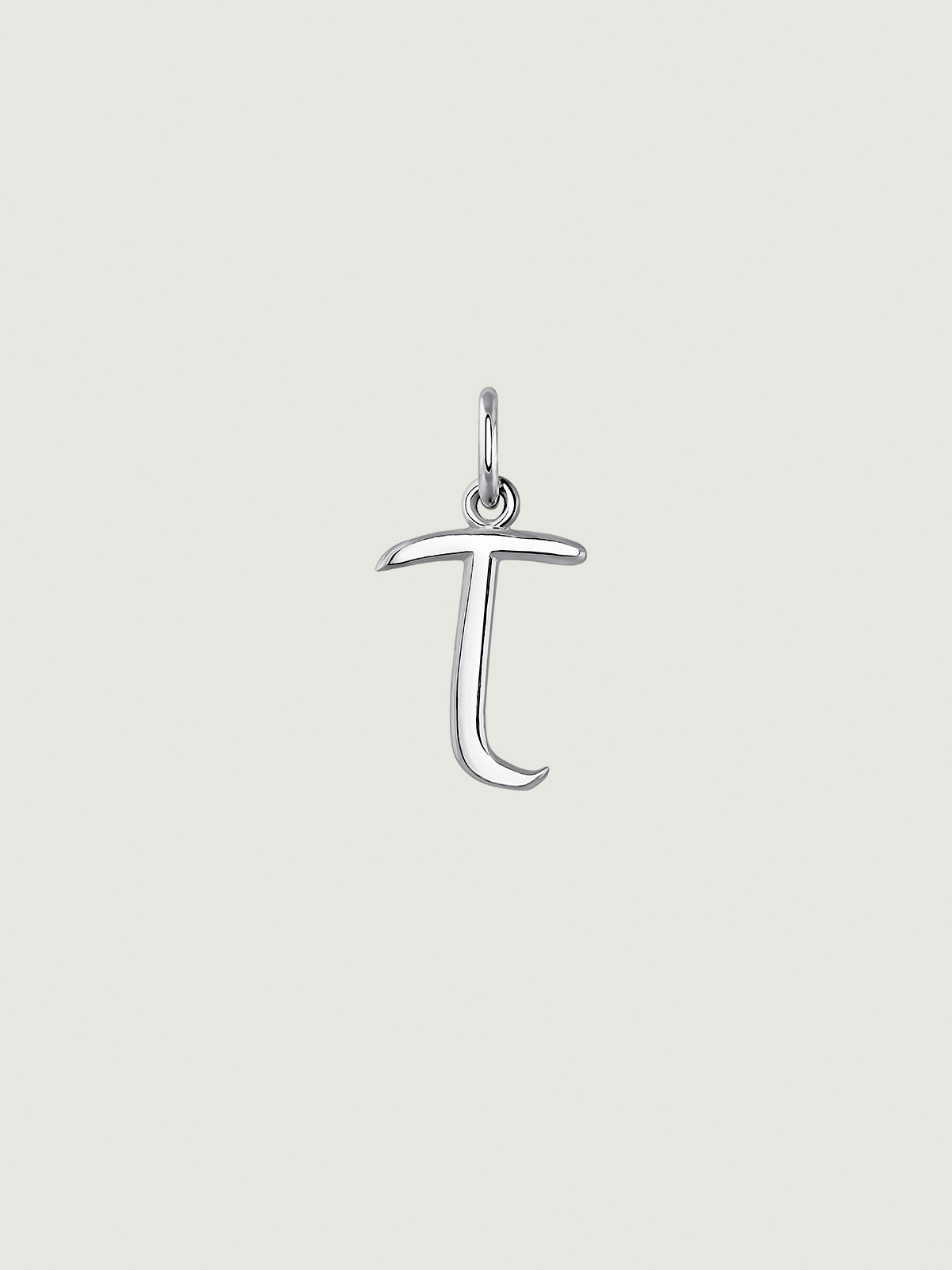 925 Silver charm with initial T