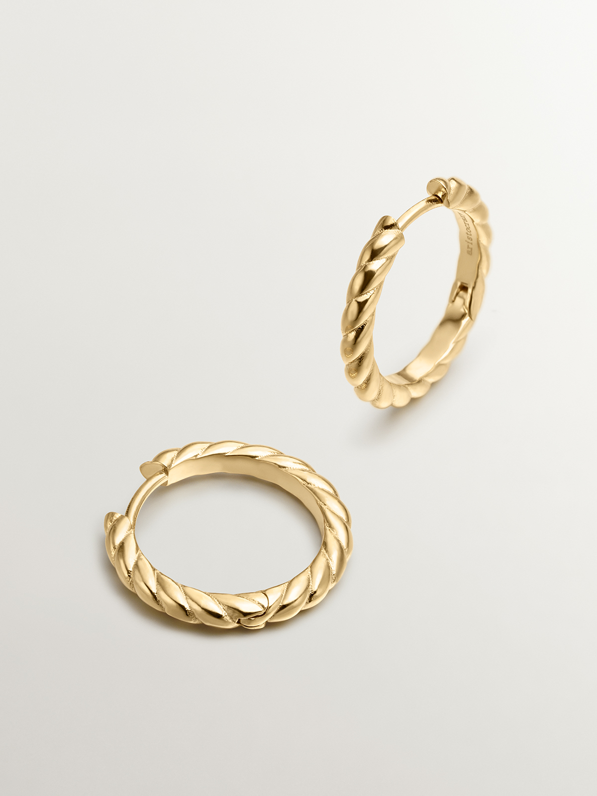 Silver ring earrings 925 bathed in 18k yellow gold