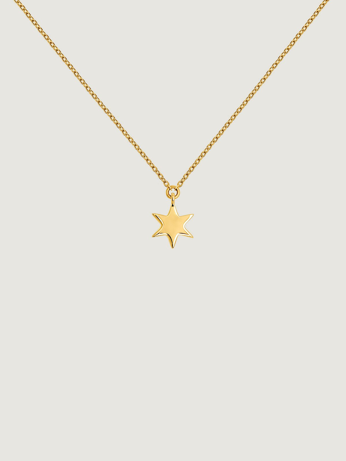 9K Yellow Gold Pendant with Star