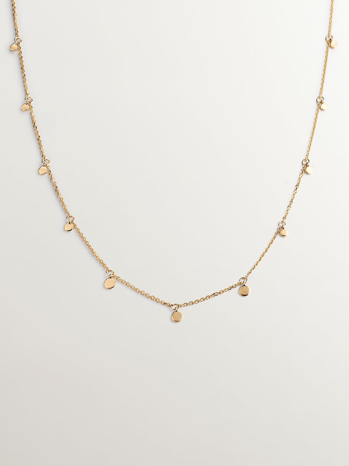 Collar de oro amarillo de 9K con esferas