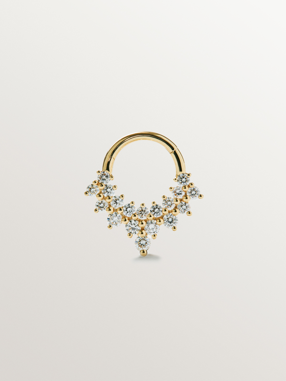 Piercing en or jaune 18 carats et diamant taille brillant