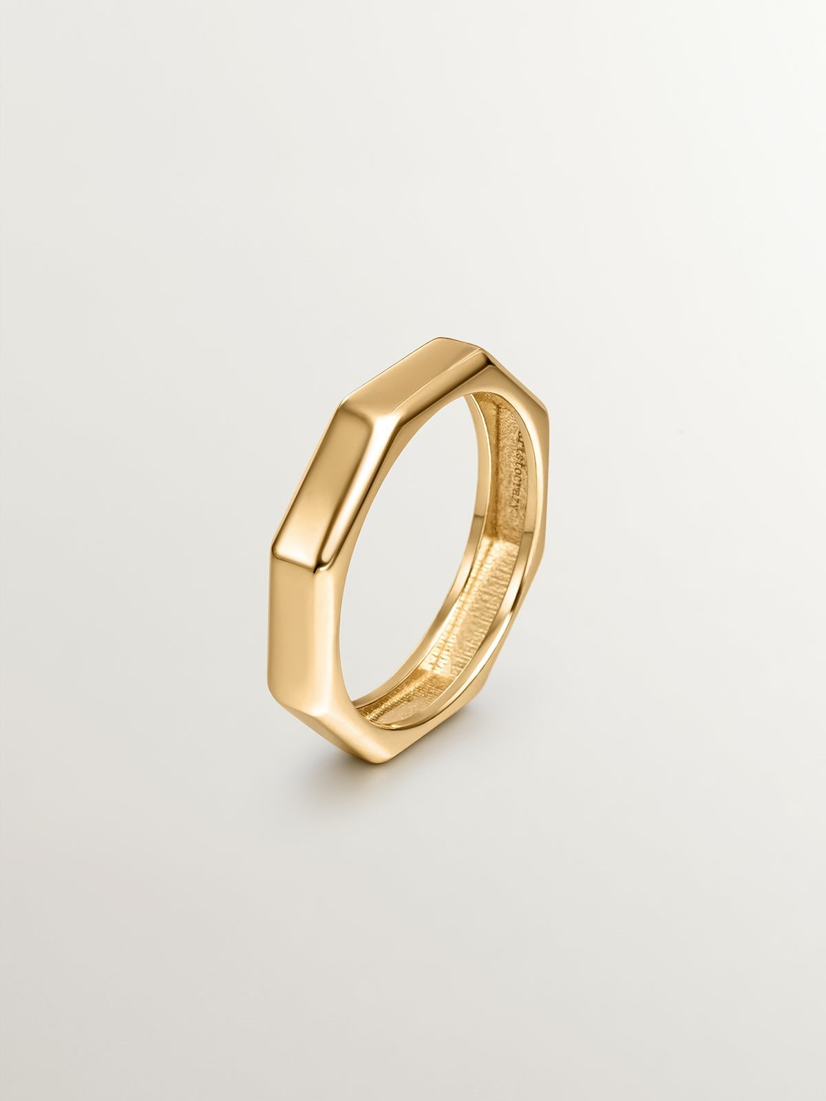Anillo de plata 925 con textura geométrica