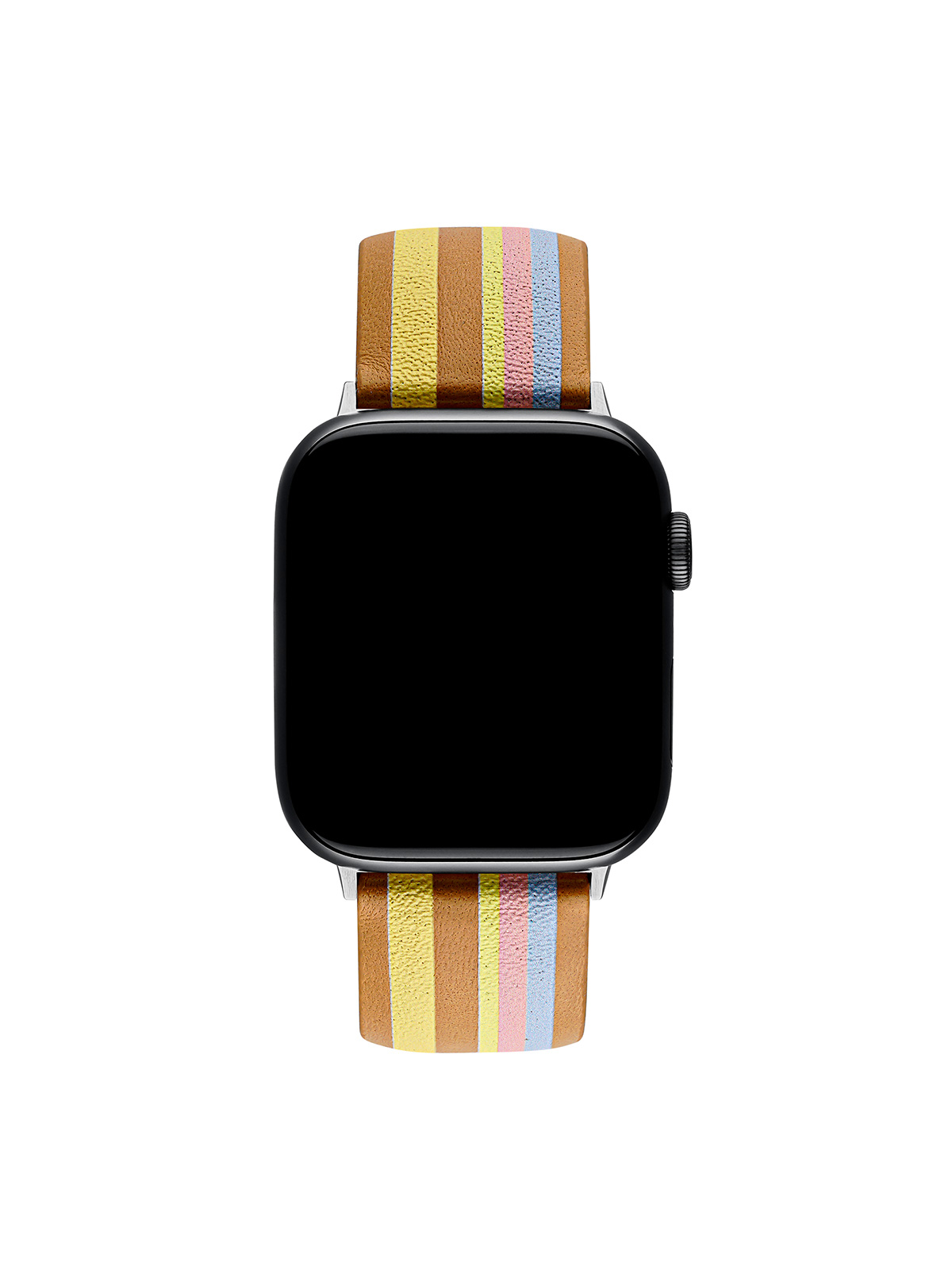 Multicolor Striped Leather Strap for Apple Watch