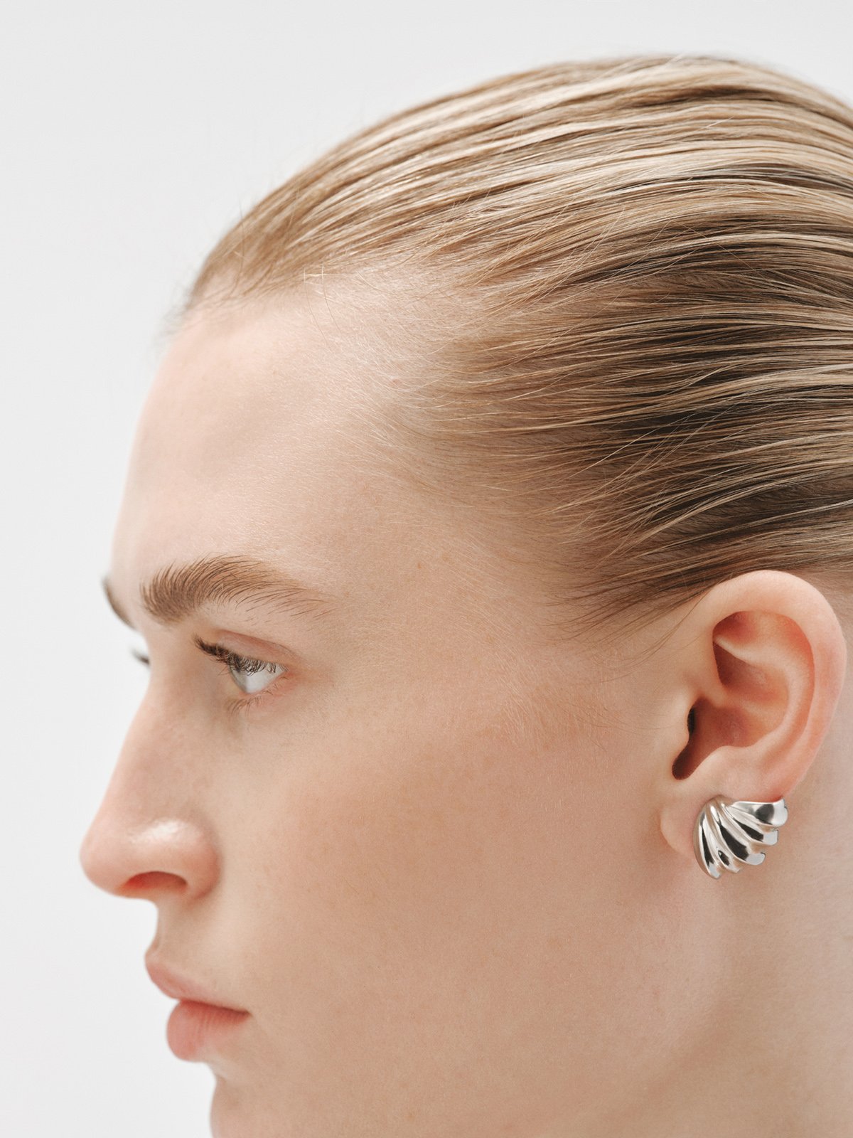 Textured 925 silver earrings
