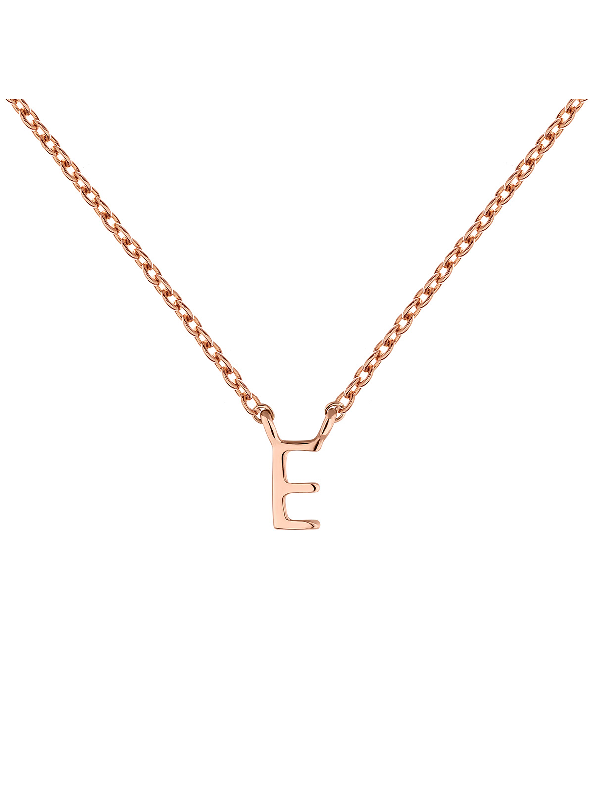 Collier initiale E or rose , J04382-03-E, mainproduct