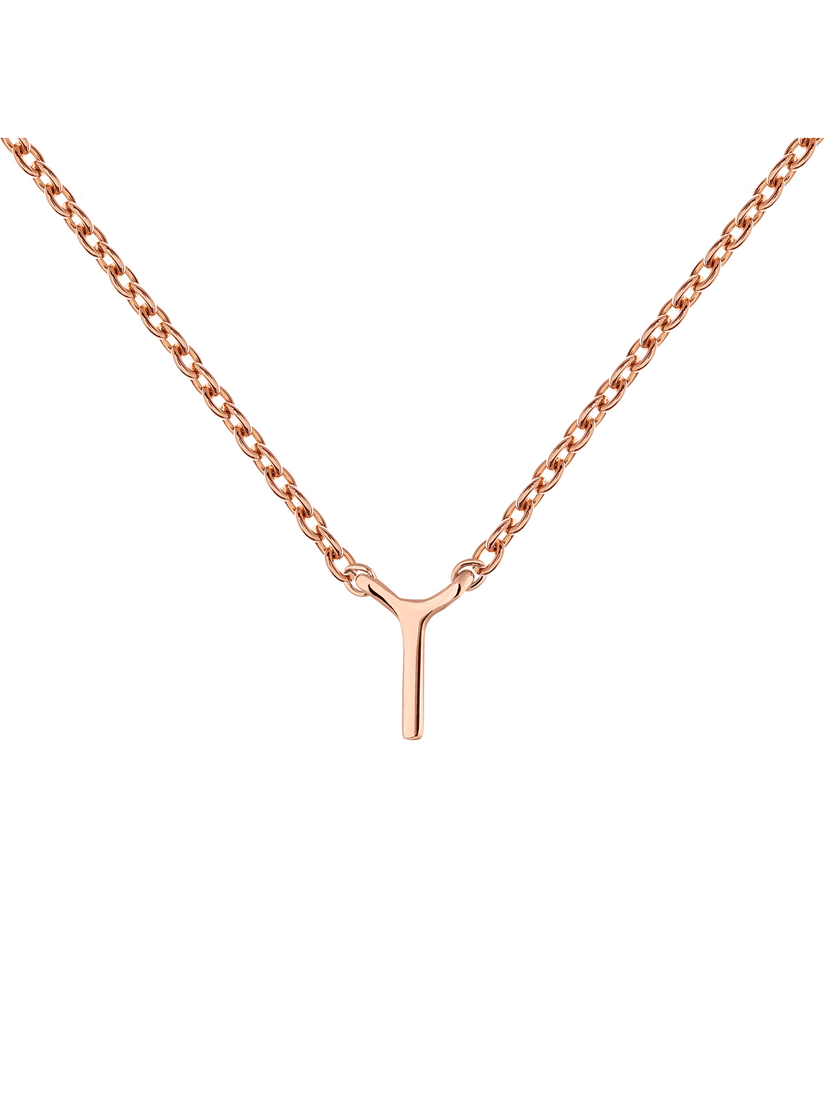 Rose gold Initial I necklace , J04382-03-I, mainproduct
