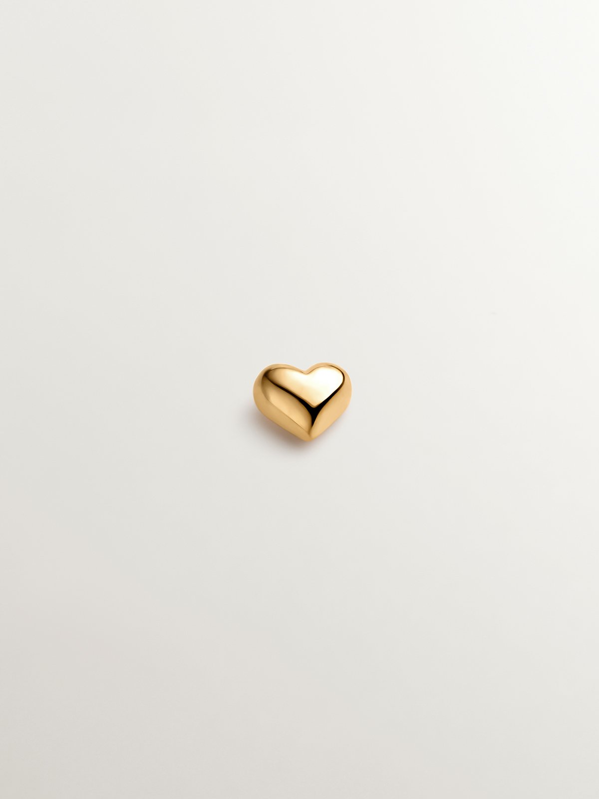 Piercing en or jaune 18K en forme de cœur