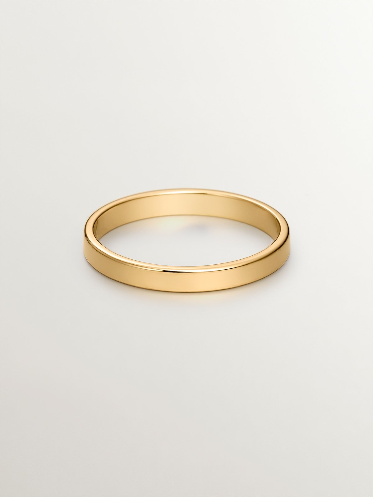 Alianza de oro amarillo de 18k plana de 2,40mm