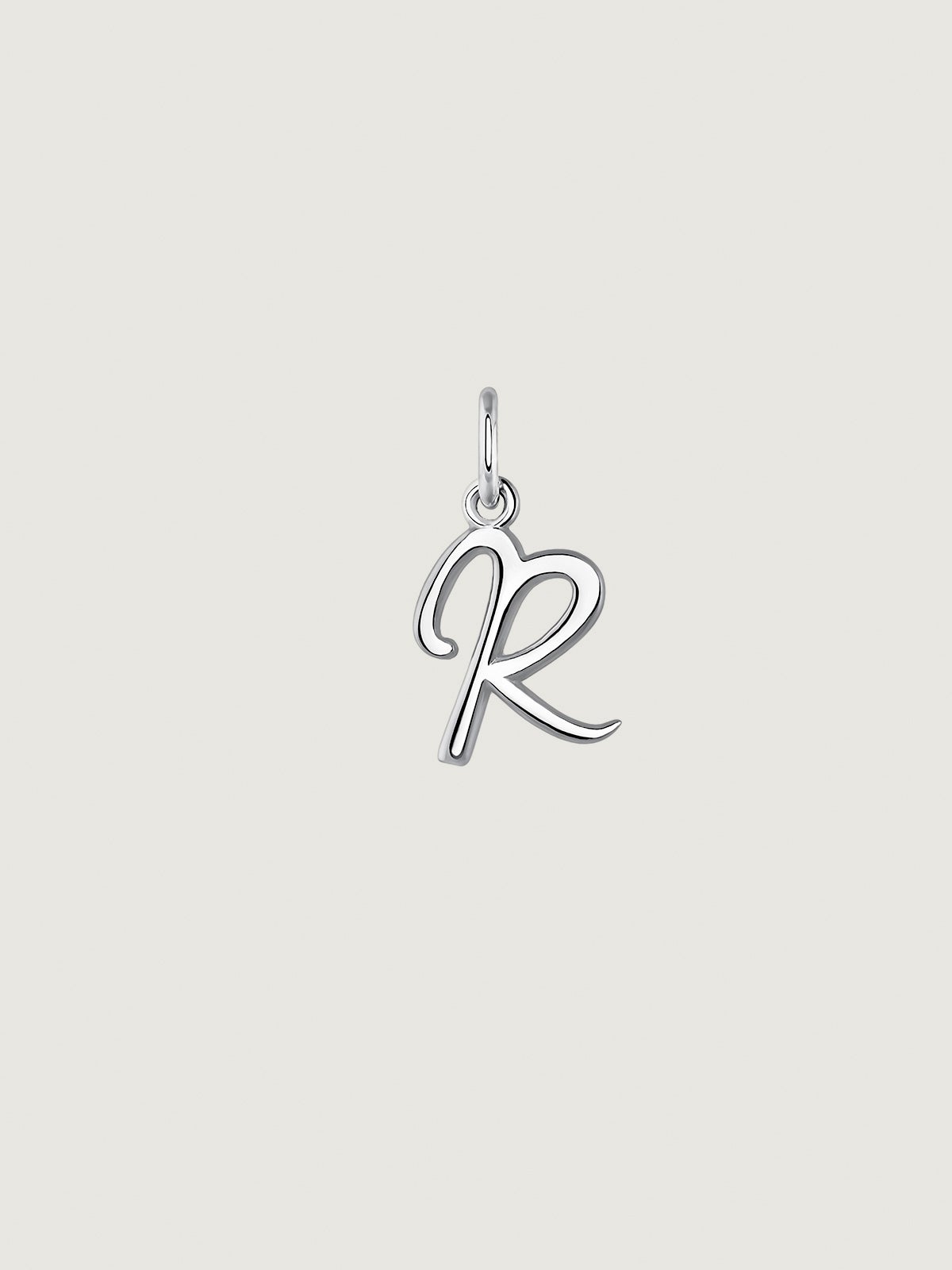 Charm de plata 925 con inicial R