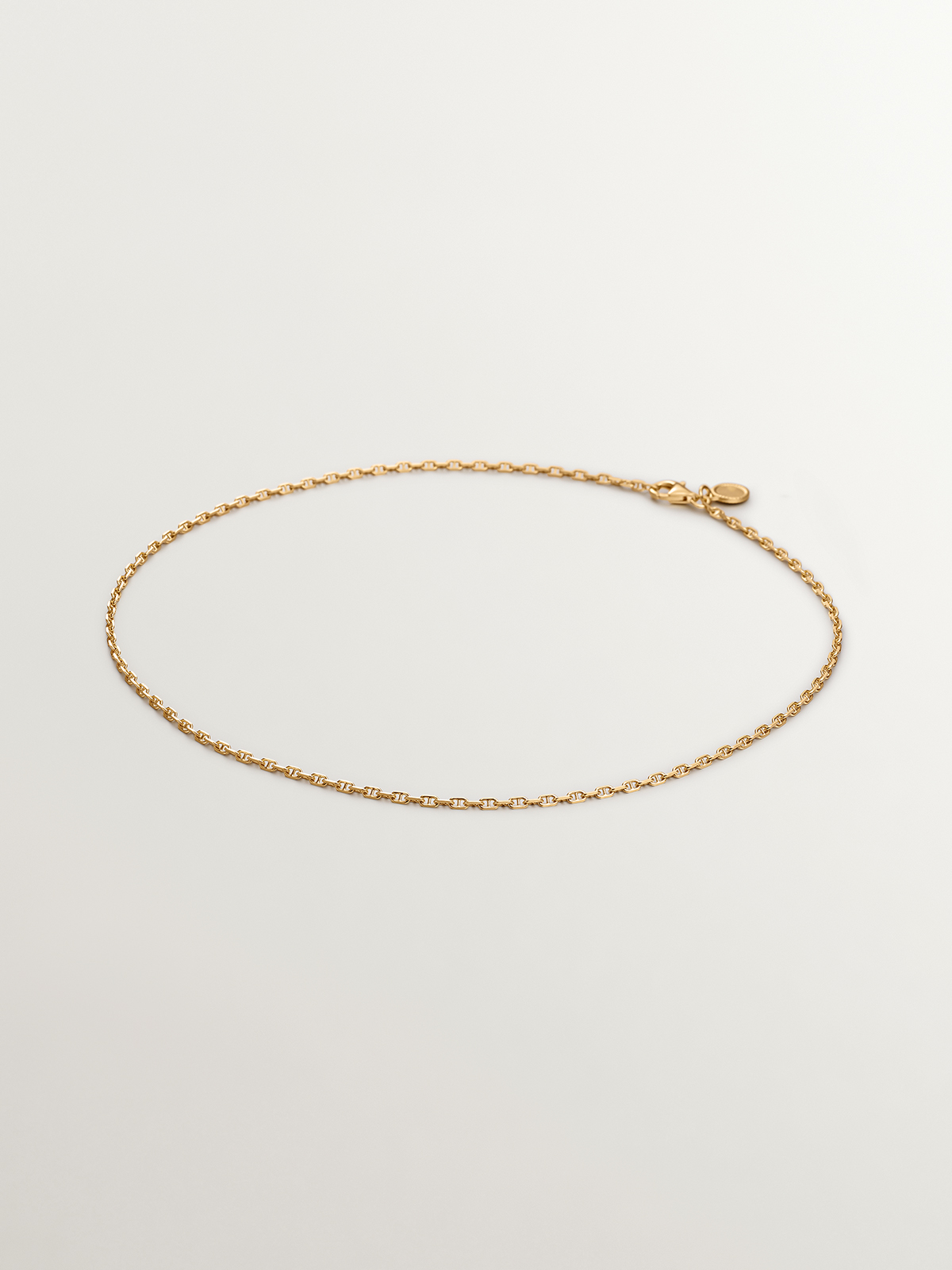 18K Yellow Gold Plated 925 Silver Curb Chain