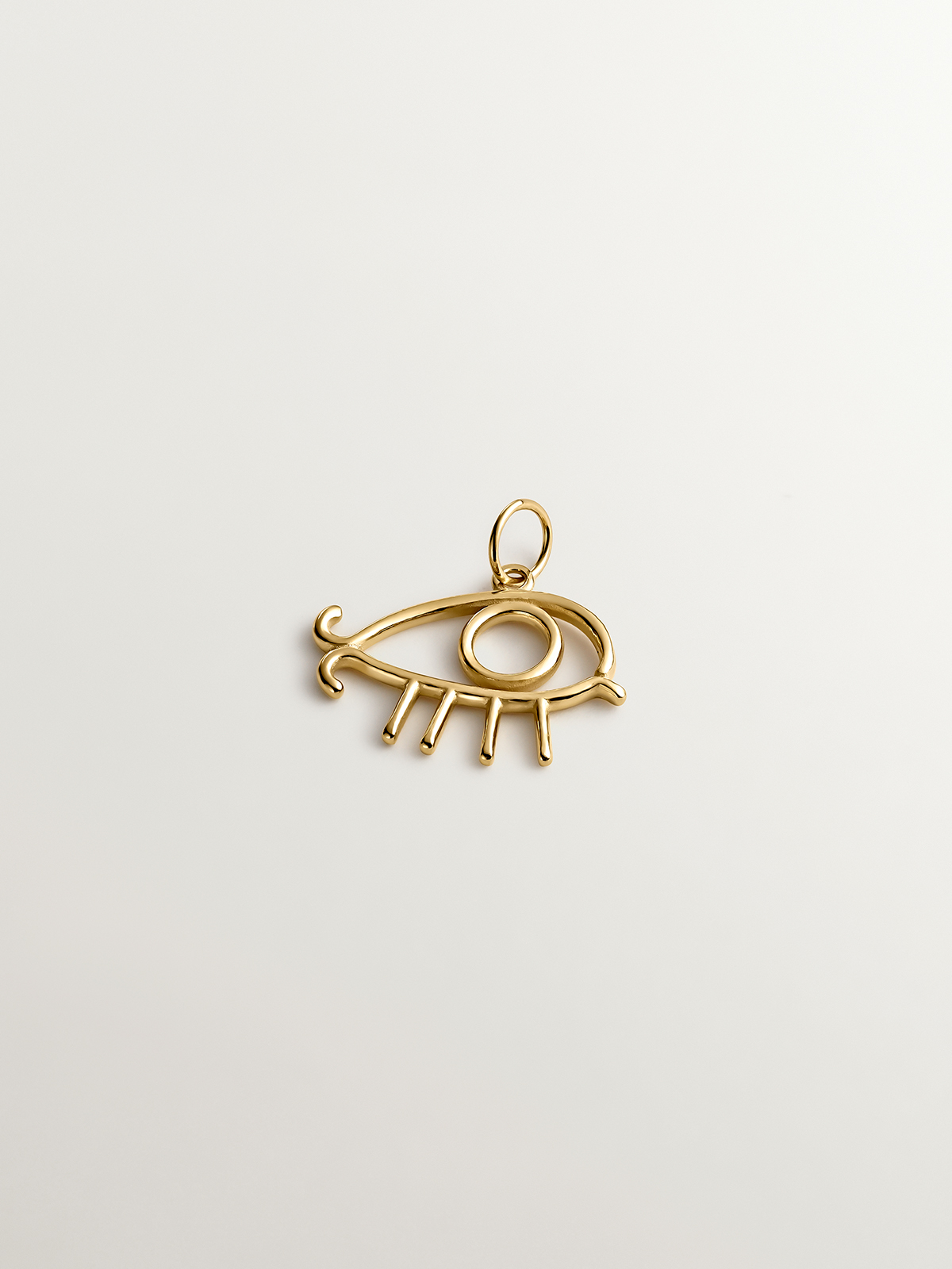 Charm de plata 925 bañada en oro amarillo de 18K con ojo