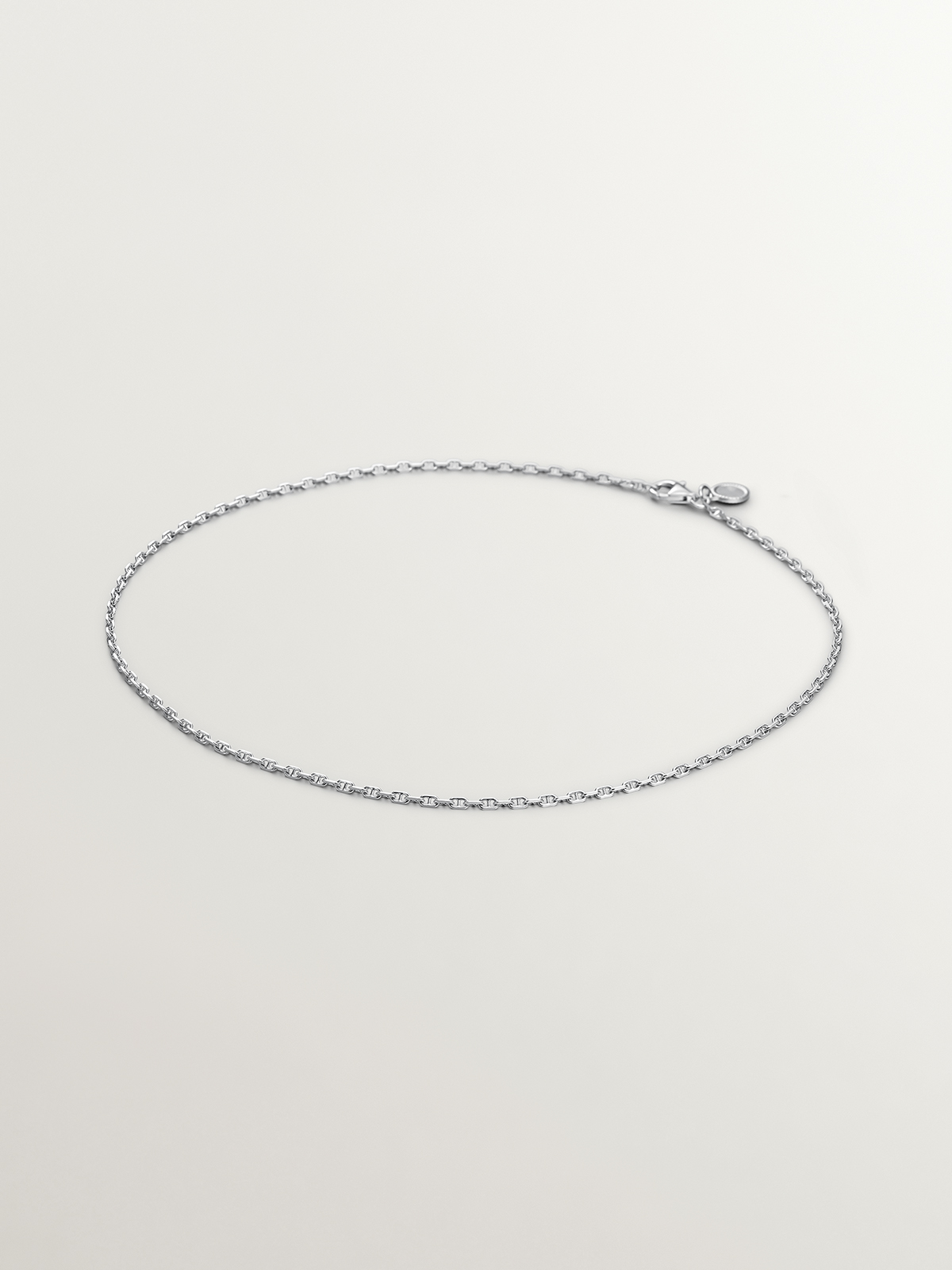 Cadena de eslabones banana de plata 925