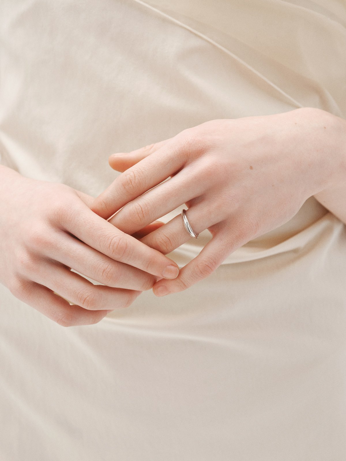 Textured 925 silver ring