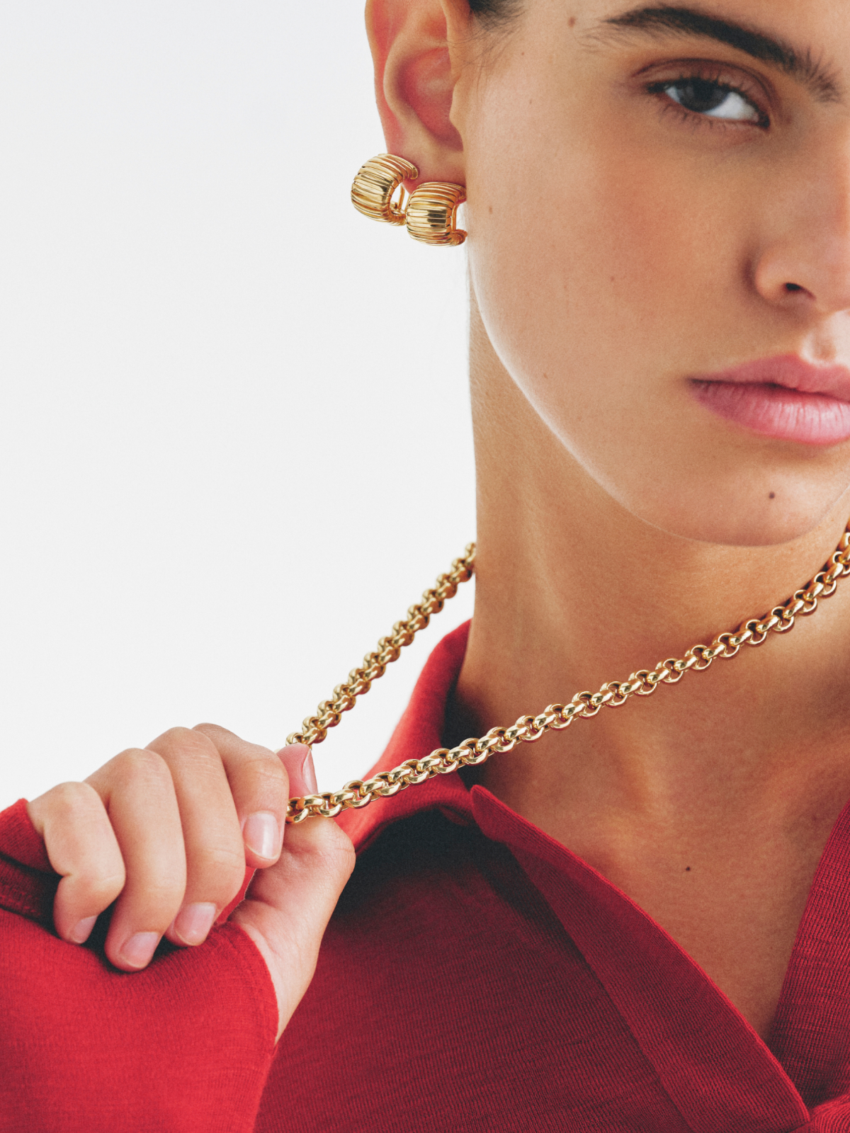 Look Tubogas earrings and chain