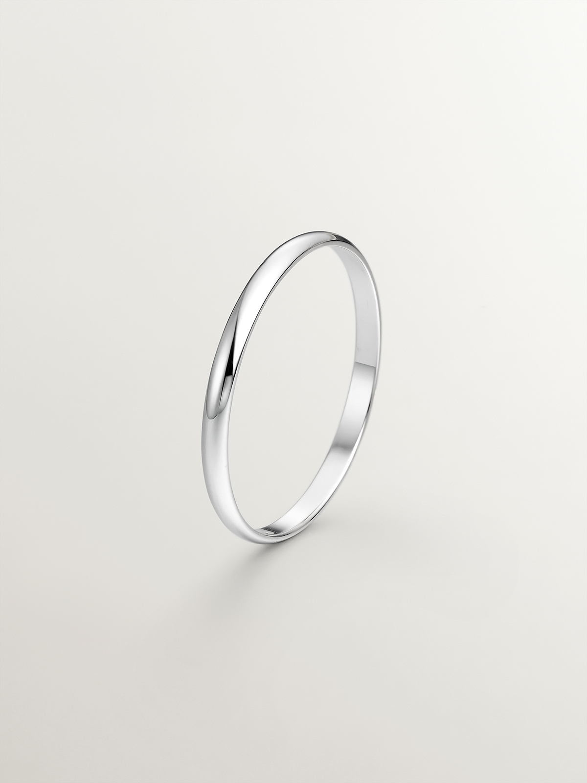 Alliance demi-ronde en or blanc 1,95 mm