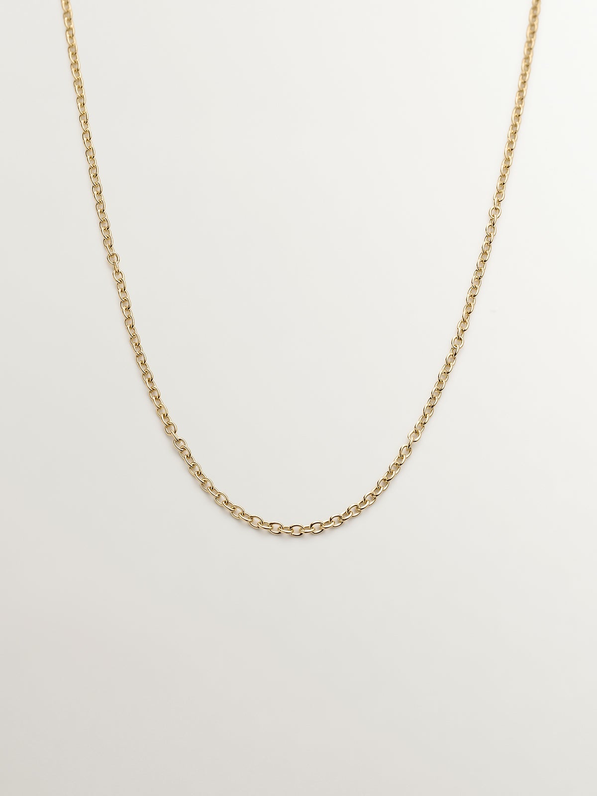 Cadena fina eslabones rolo de oro amarillo de 9K