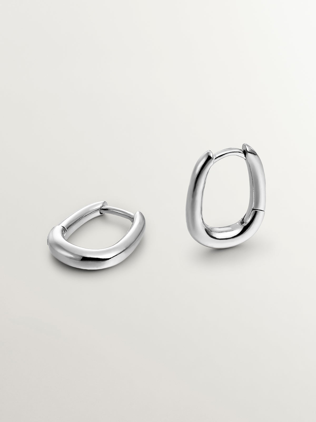Pendientes de aro grueso de plata 925