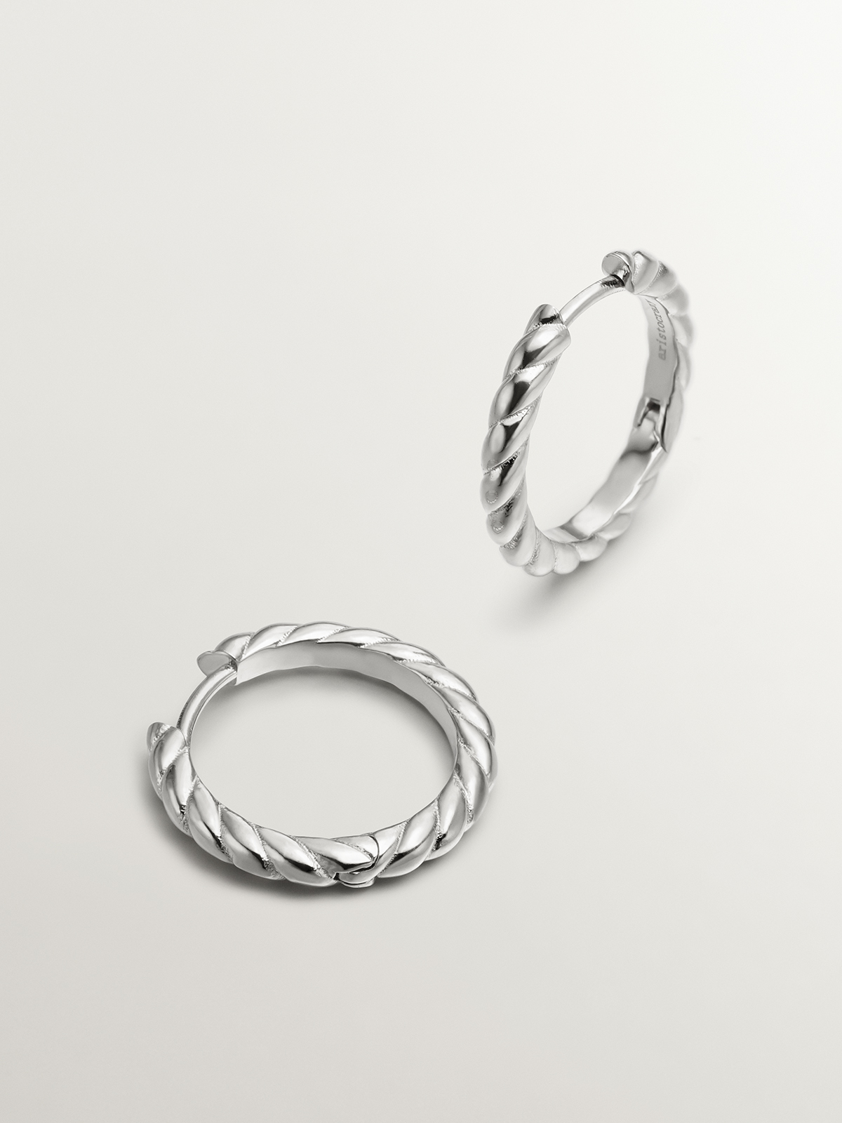 925 silver ring earrings with chicked texture