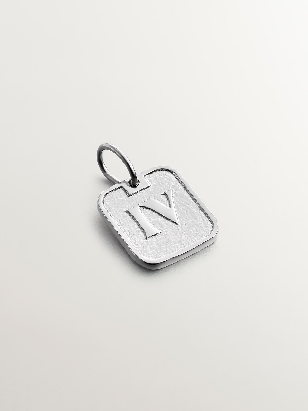 925 silver charm with number 4