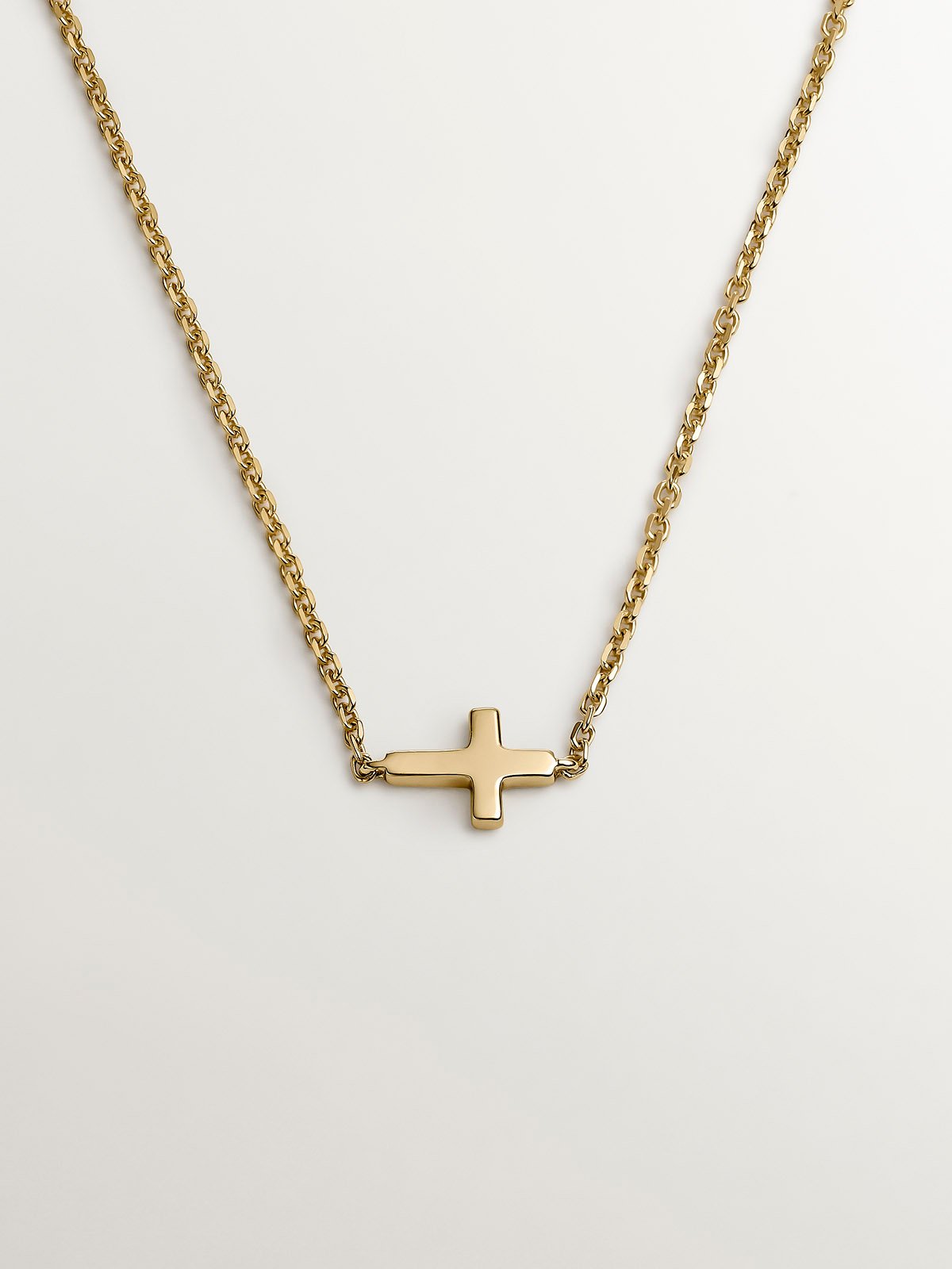 9K Yellow Gold Chain with Cross