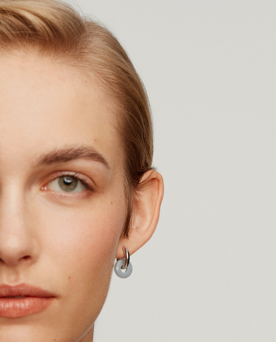 925 silver earrings with Angelita Azul