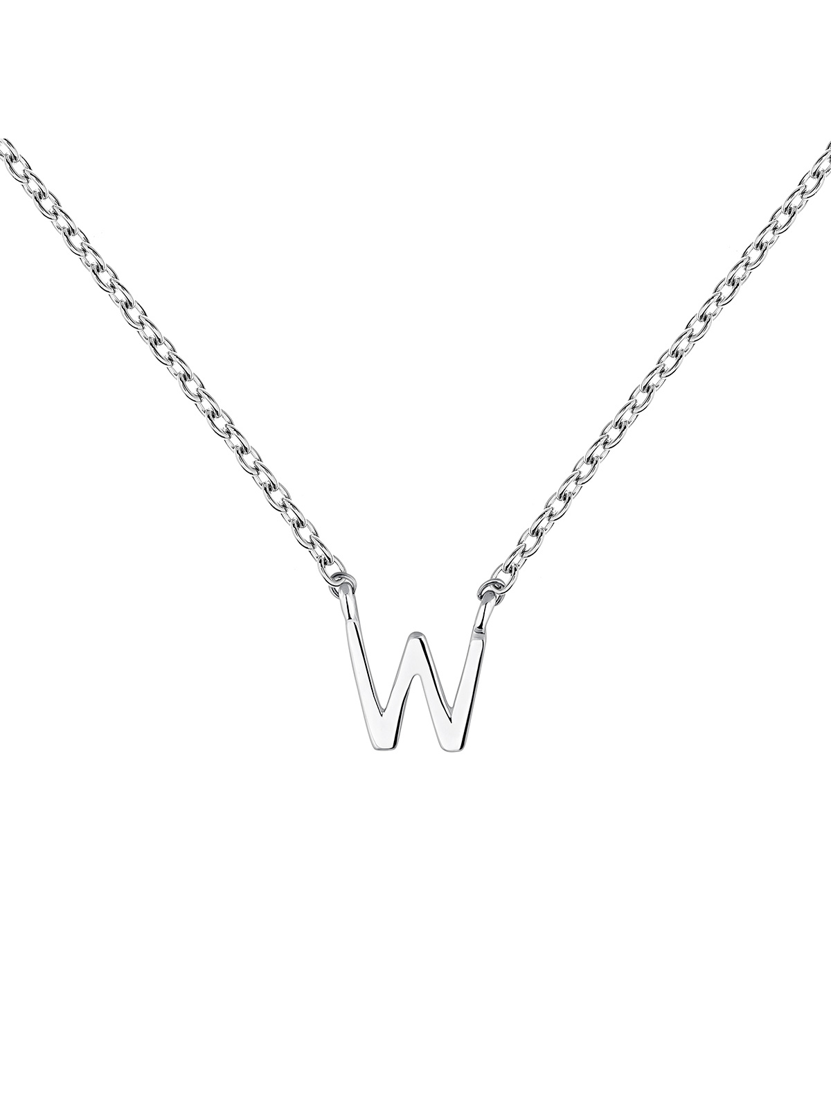 Collier iniciale W or blanc , J04382-01-W, mainproduct