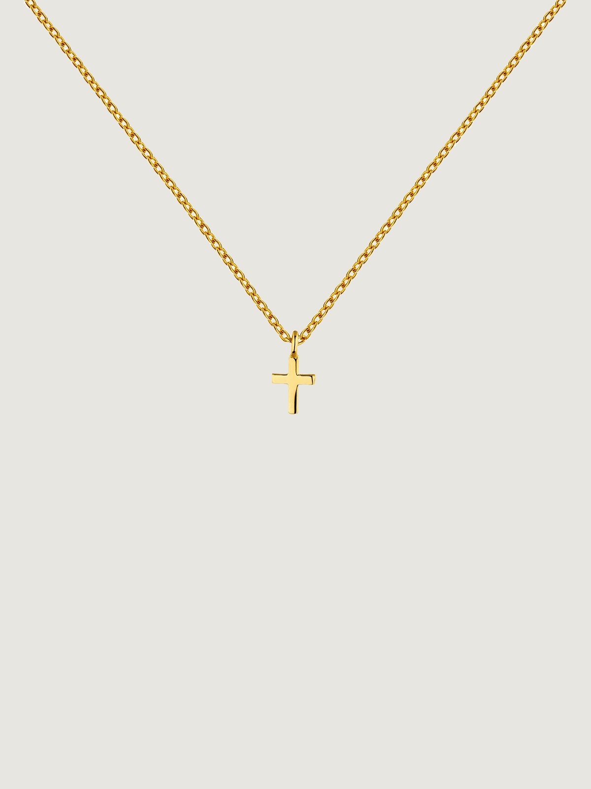 925 silver pendant, dipped in 18K yellow gold with a cross.