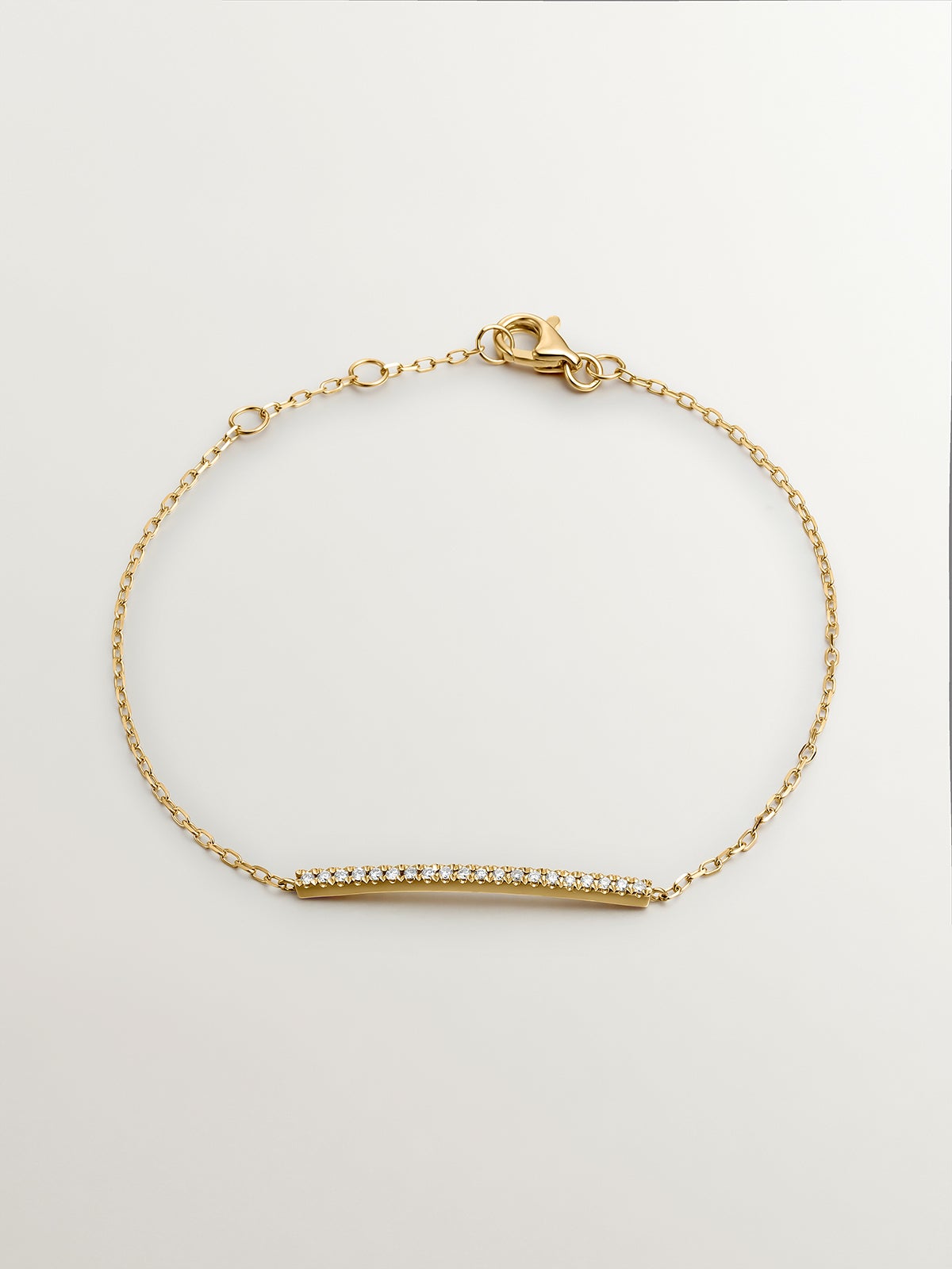 Bracelet en or jaune 18 carats avec diamants