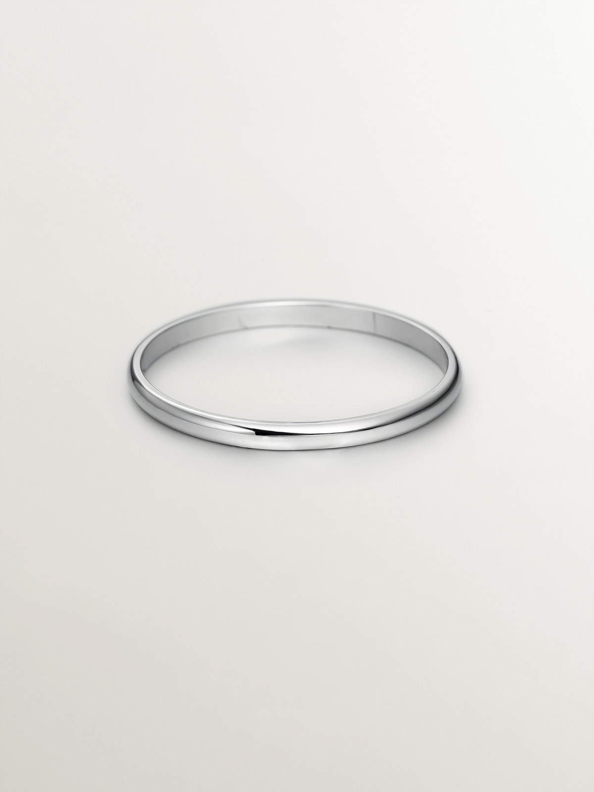 Alliance demi-ronde en or blanc 1,70 mm