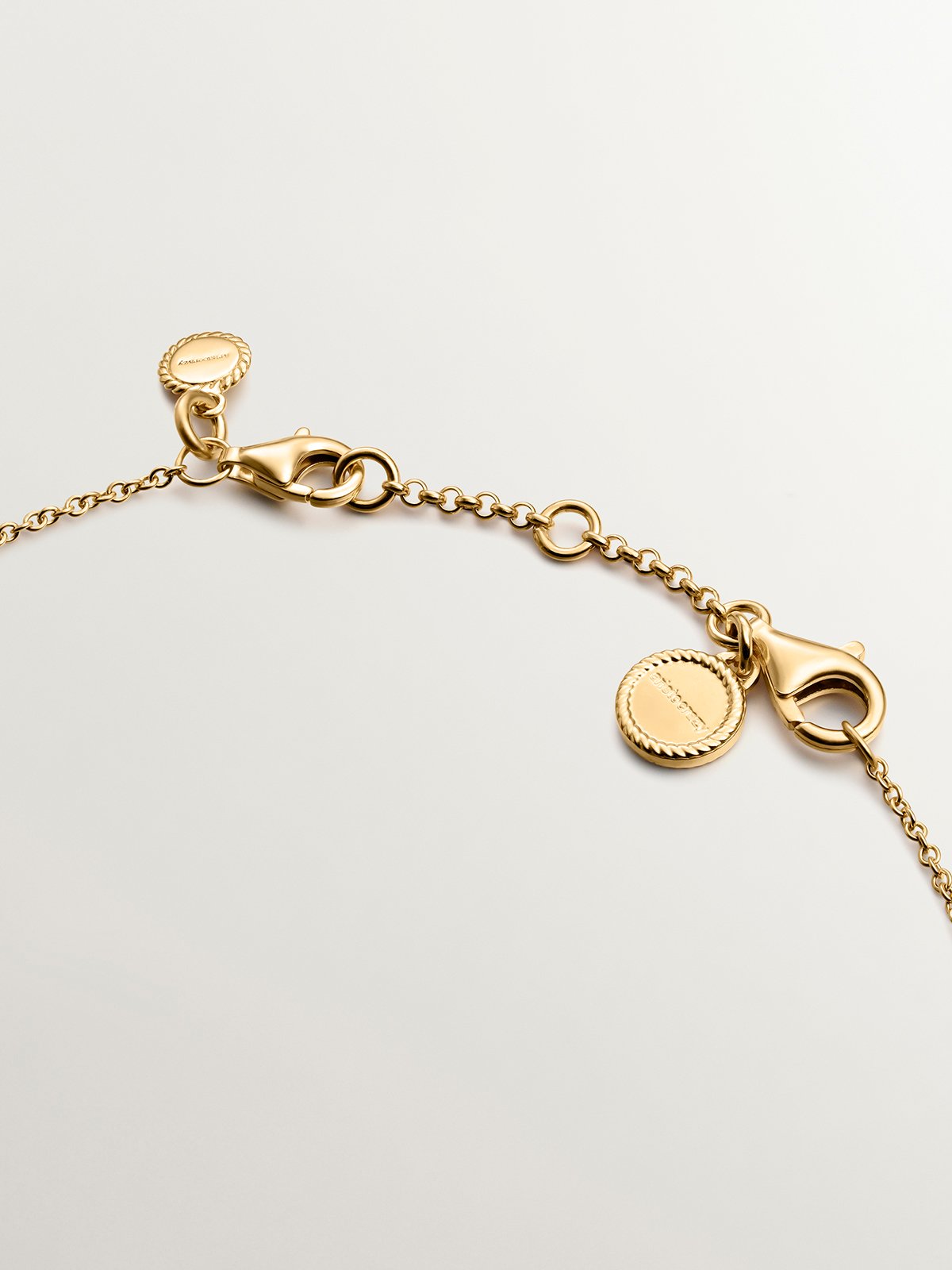 Alargador de plata 925 bañada en oro amarillo de 18K