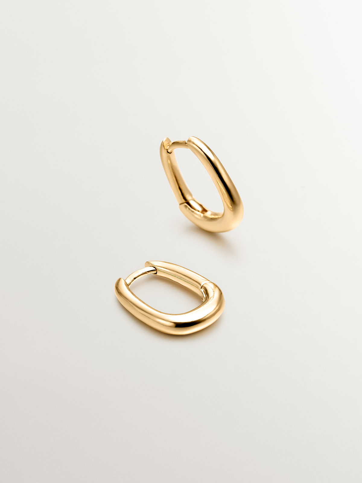 925 thick silver ring earrings in 18k yellow gold