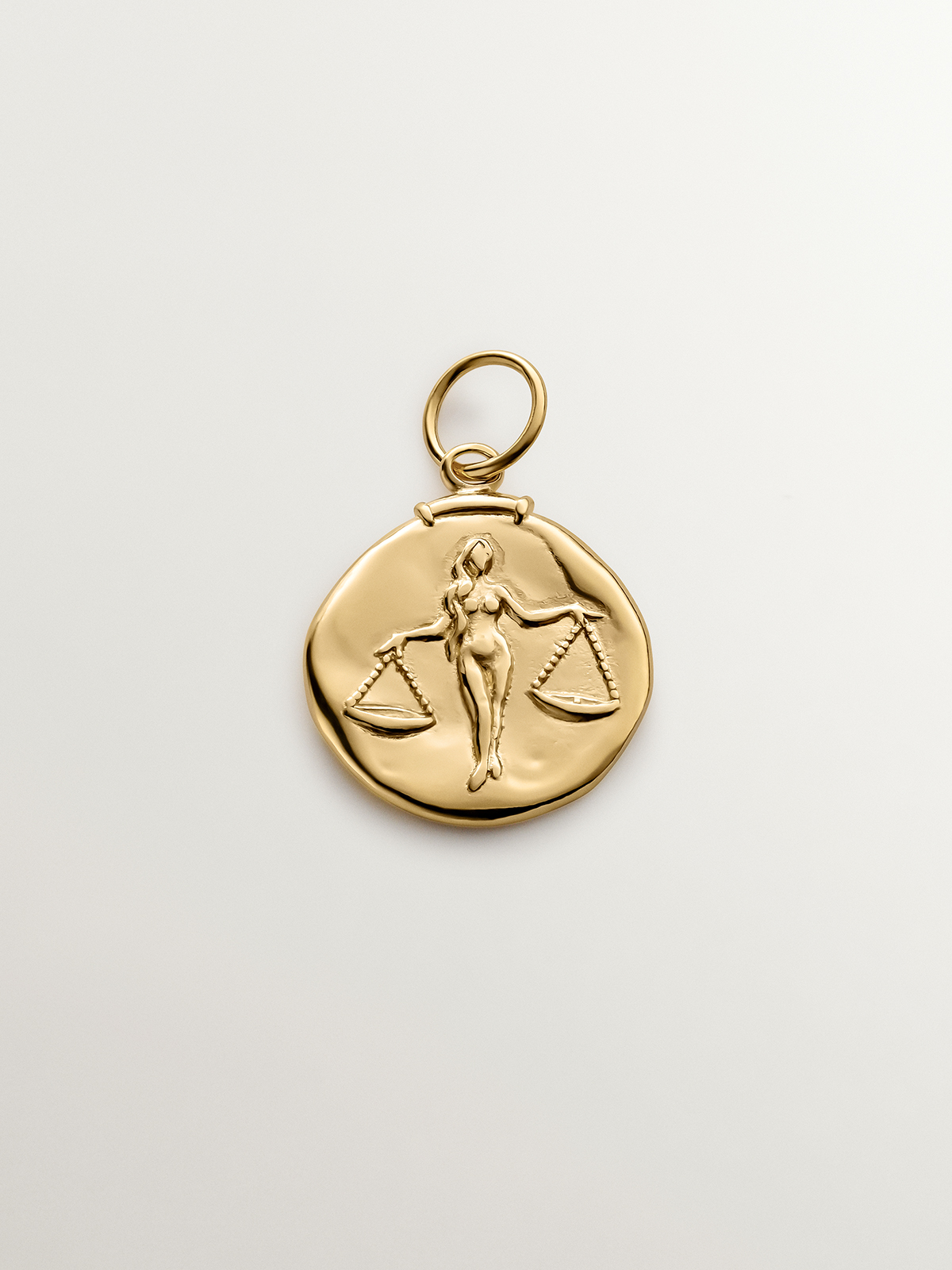 925 Silver Libra Charm bathed in 18K yellow gold