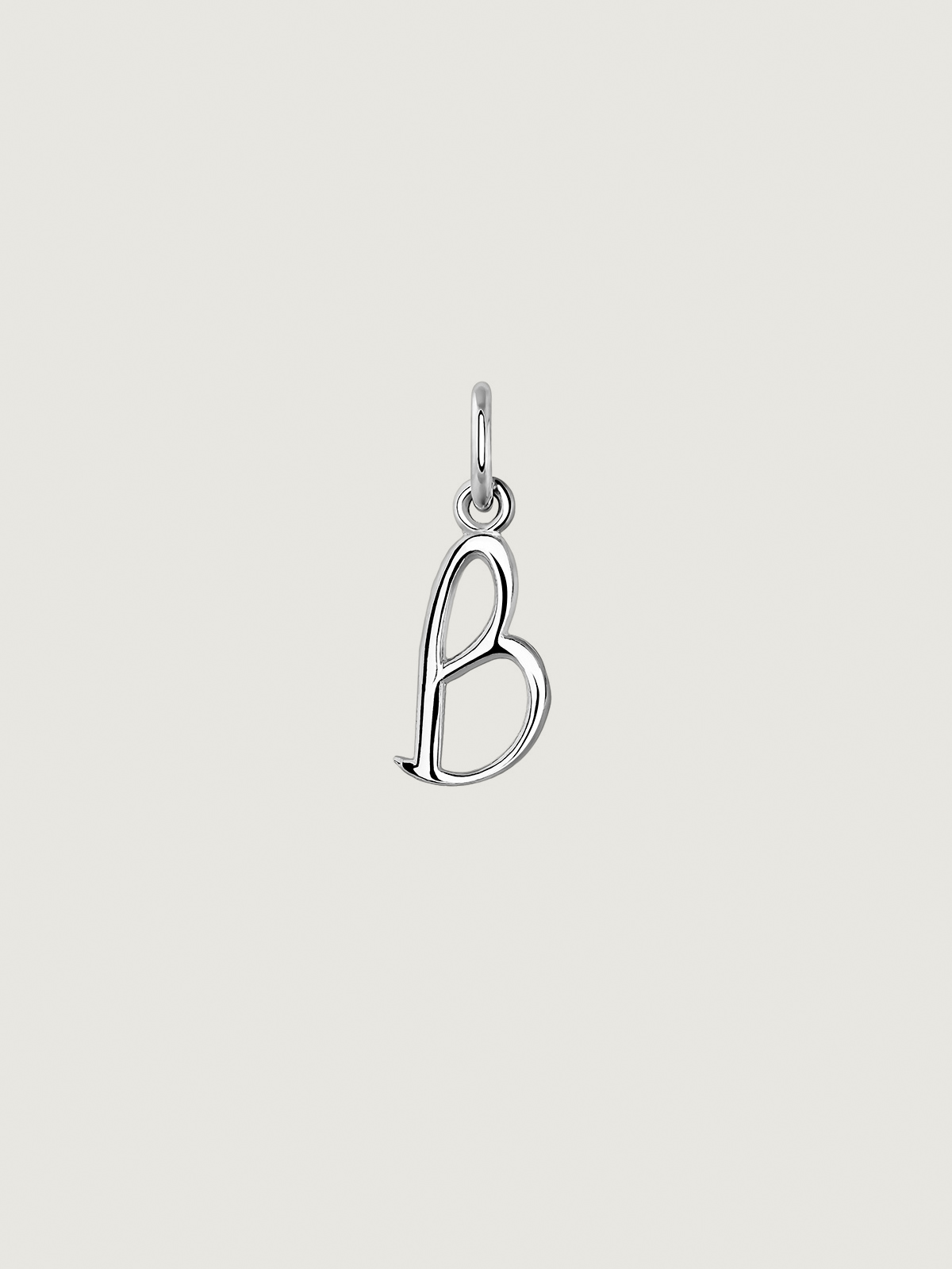 925 Silver Charm with Initial B