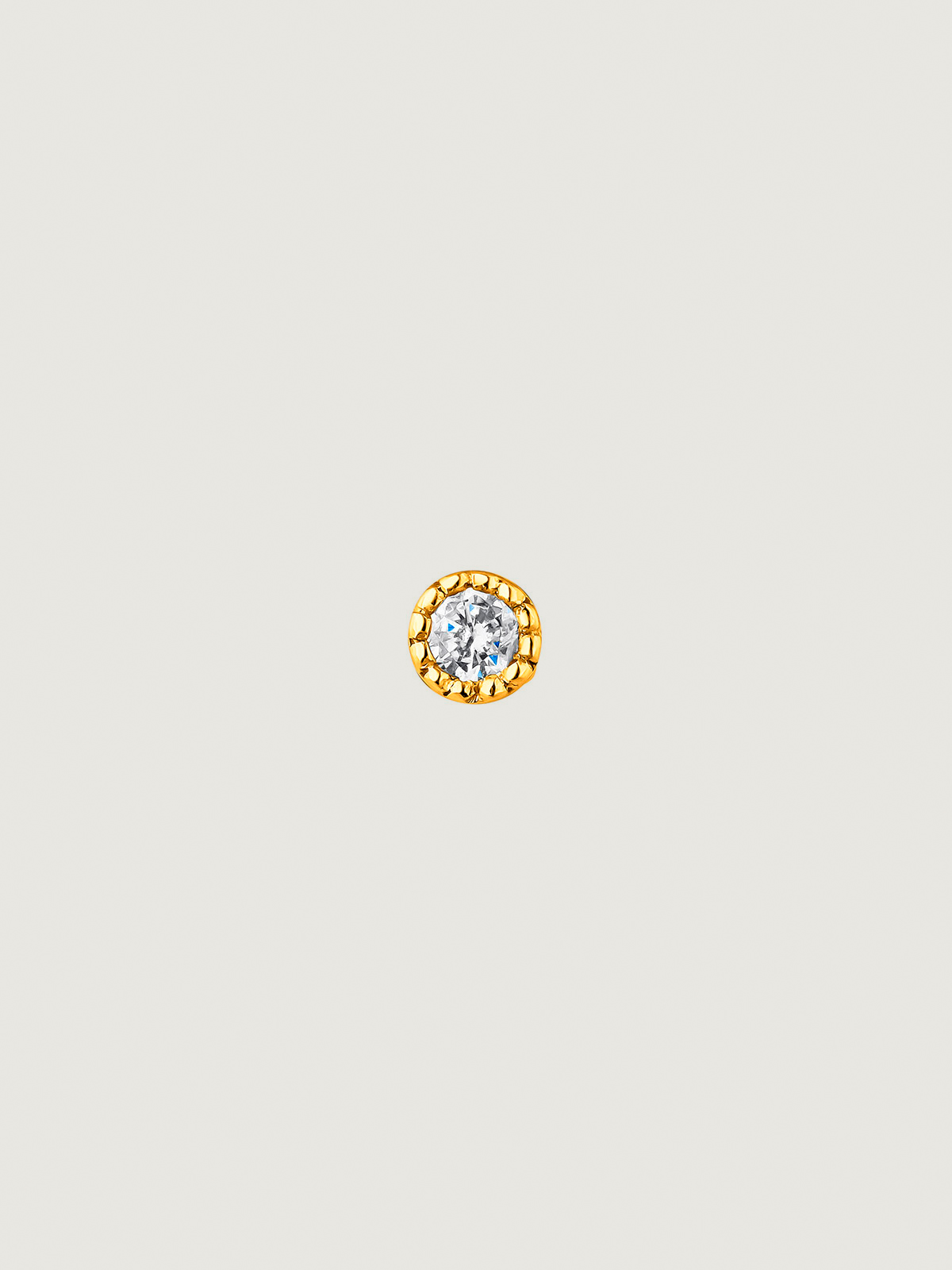 Individual 9K yellow gold piercing with diamond