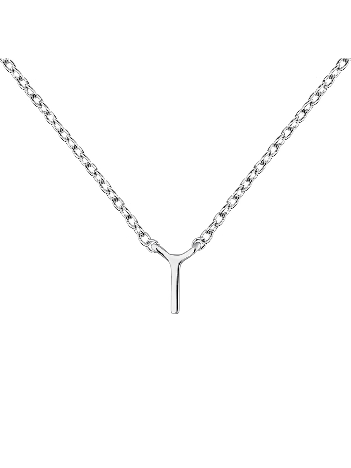 Collier iniciale I or blanc , J04382-01-I, mainproduct