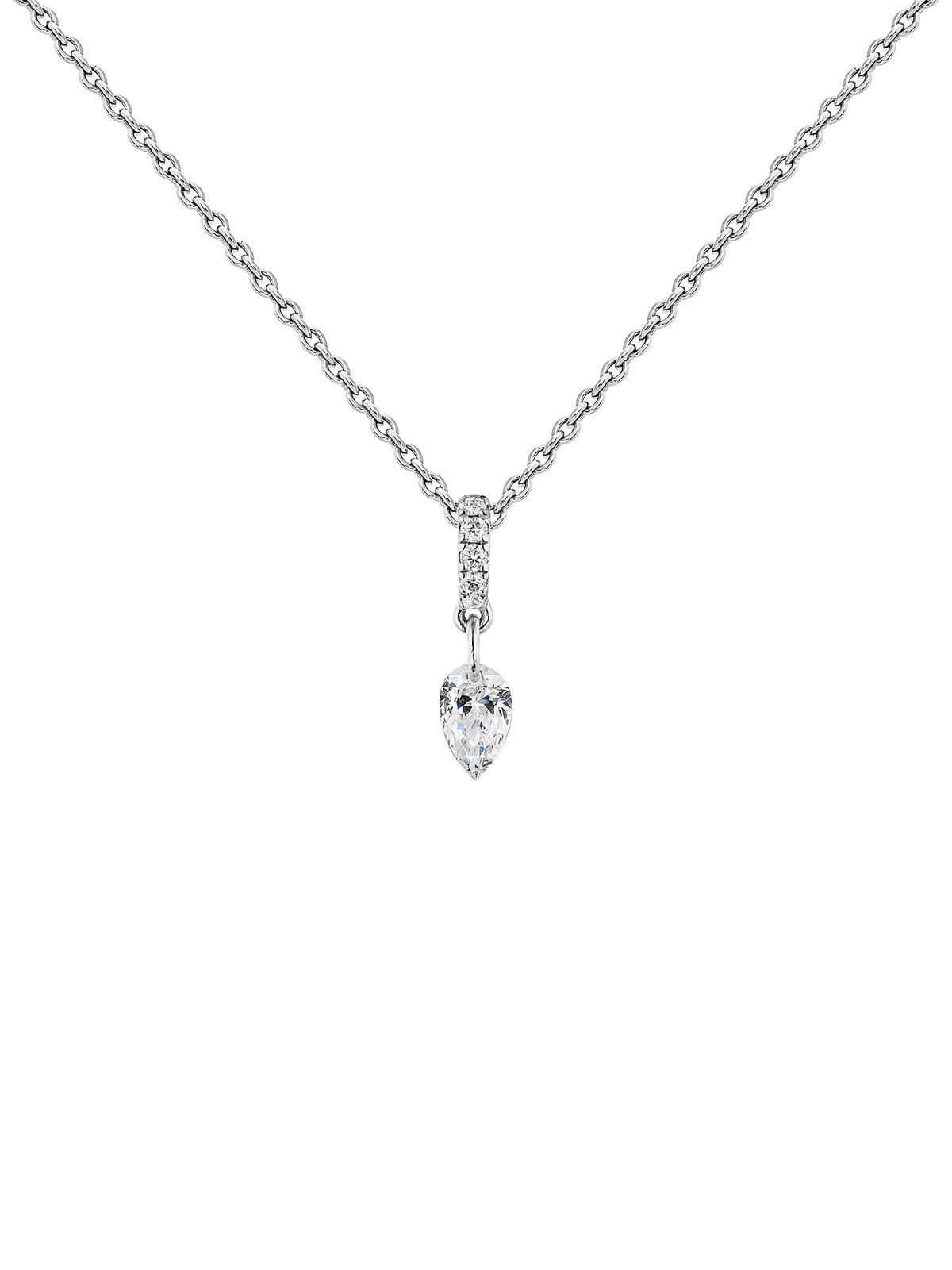 18K White Gold Pendant with Diamonds