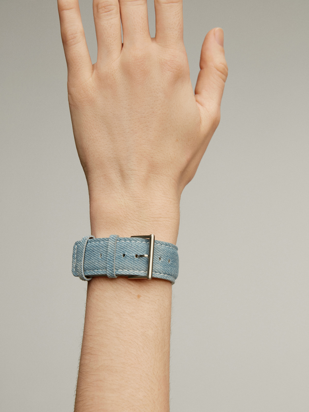 Correa para Apple Watch de cuero azul con acabado vaquero