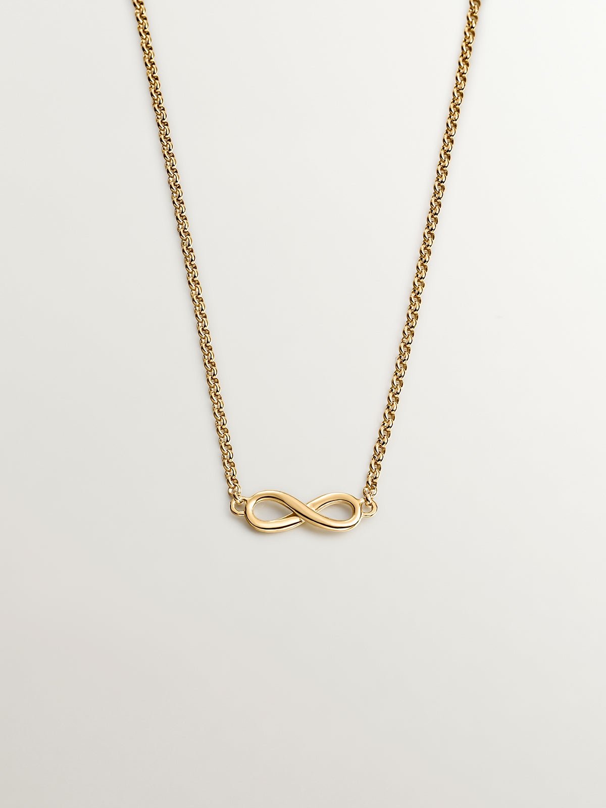 925 Silver pendant dipped in 18K yellow gold with infinity