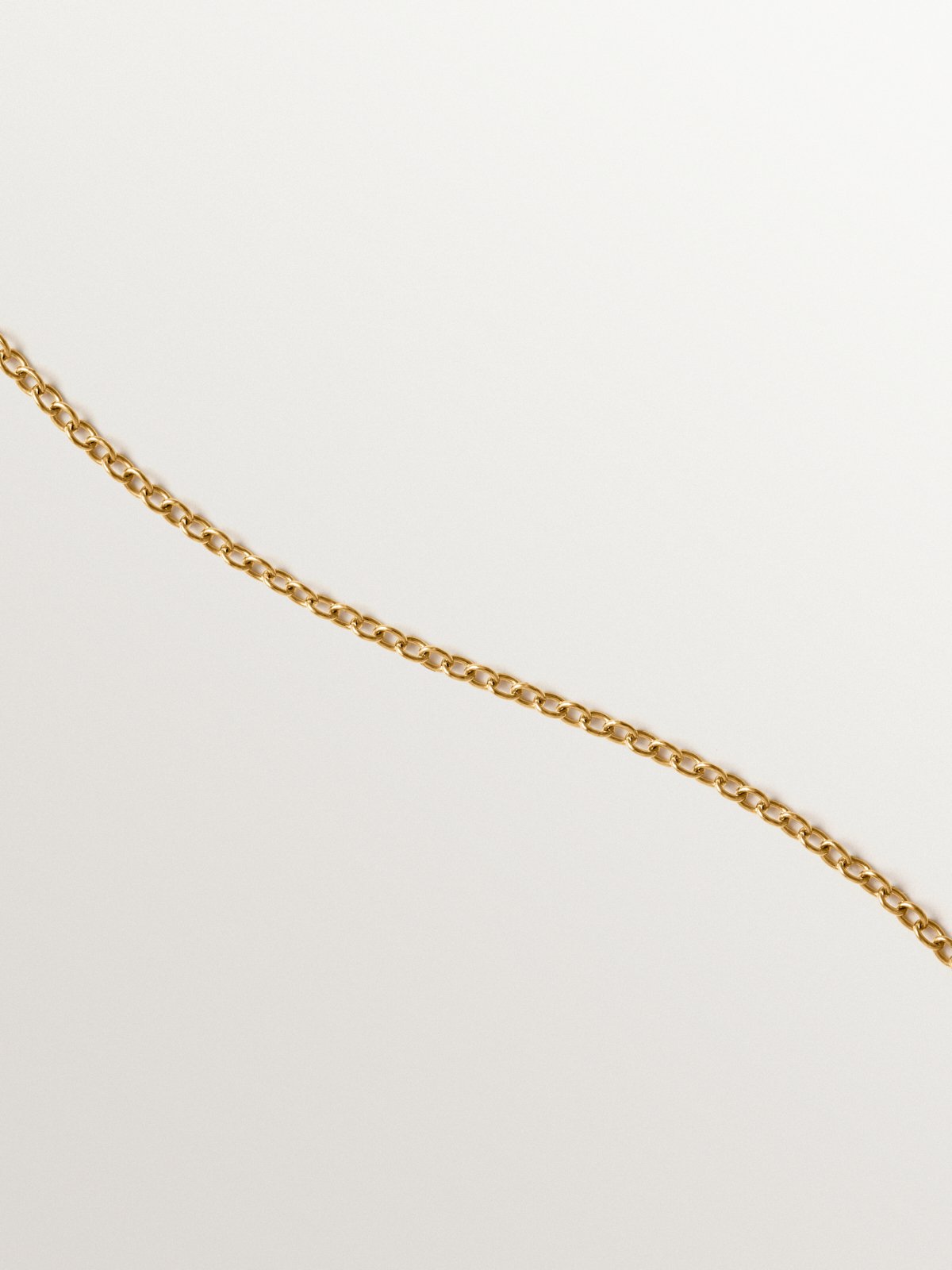 18K gold-plated 925 silver necklace with motifs and hanging pearls