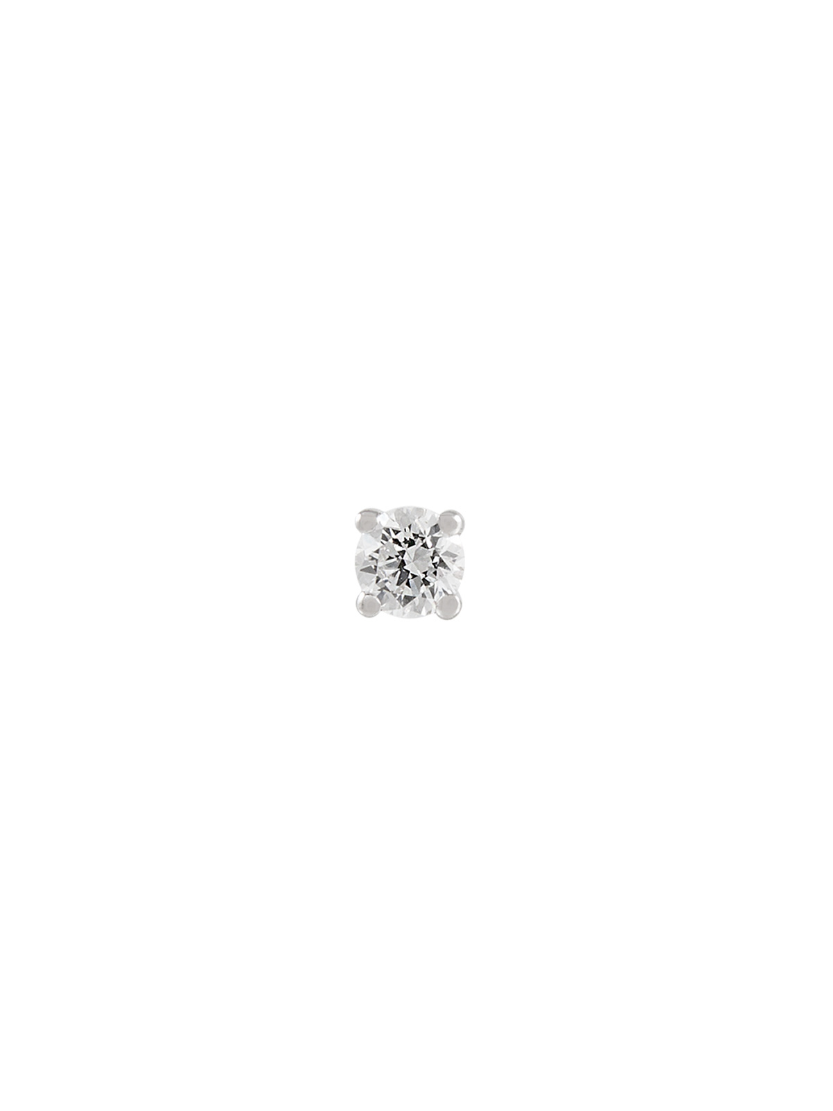 Individual white gold earring with 0.03ct diamond
