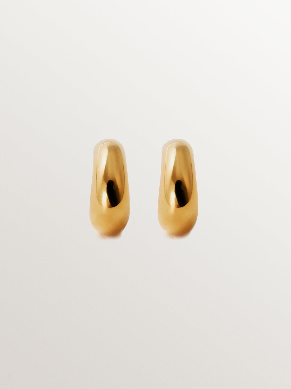 Pendientes de aro de plata 925 bañada en oro amarillo de 18K 
